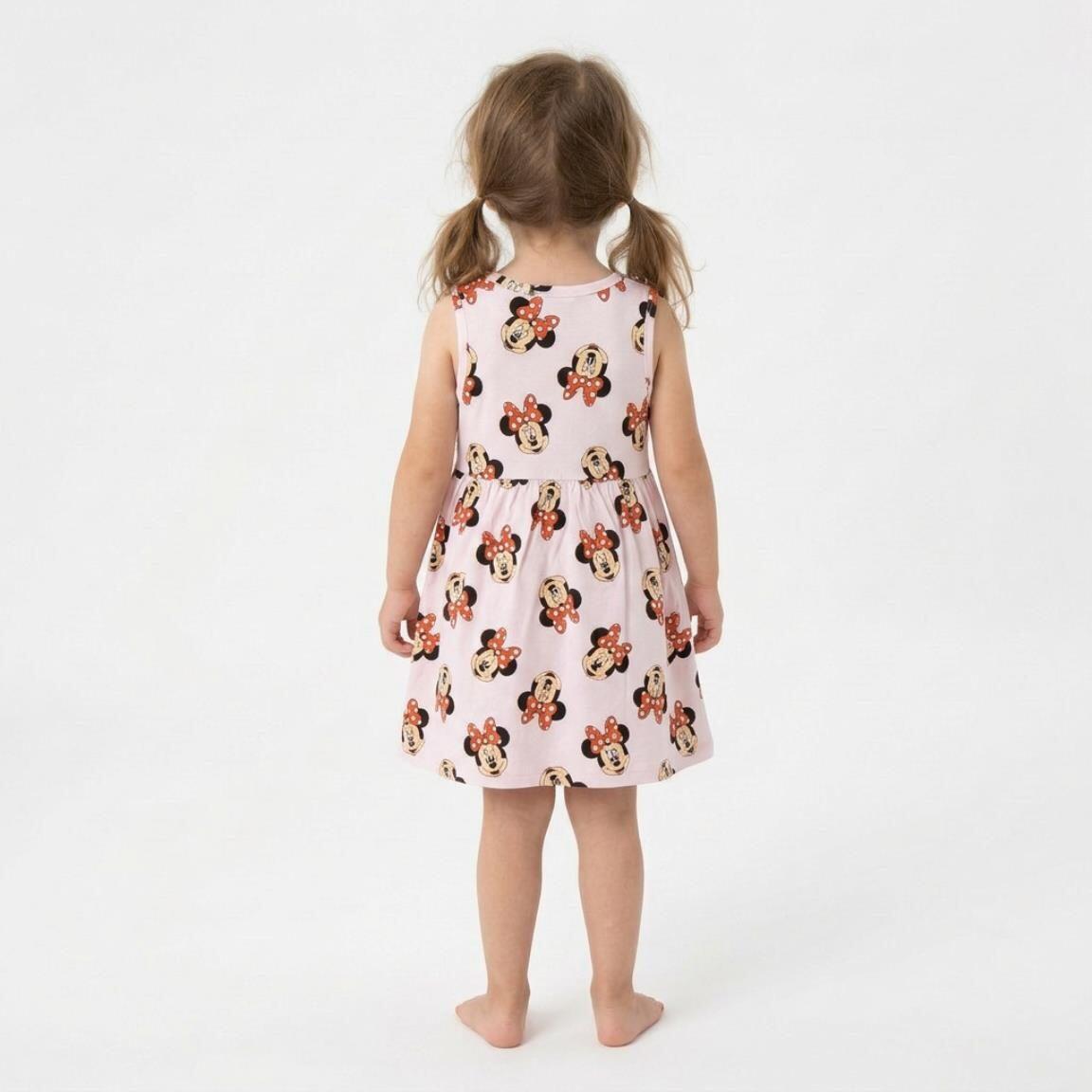 Robe sans manches en jersey de coton Minnie Mouse pour enfants avec imprimé 5/6