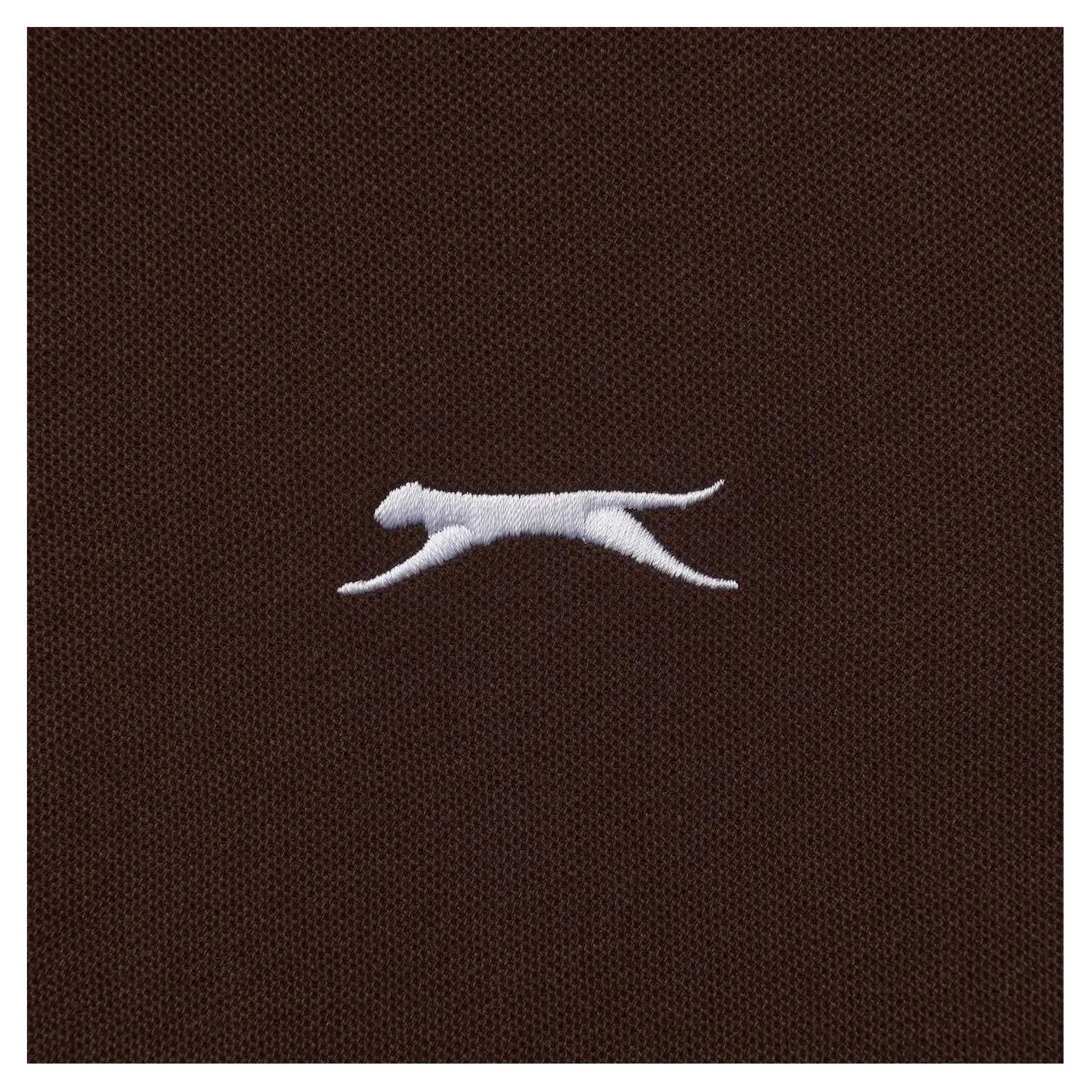 Maglietta Polo Logo Ricamato Uomo Slazenger Marrone Cioccolato 4/4