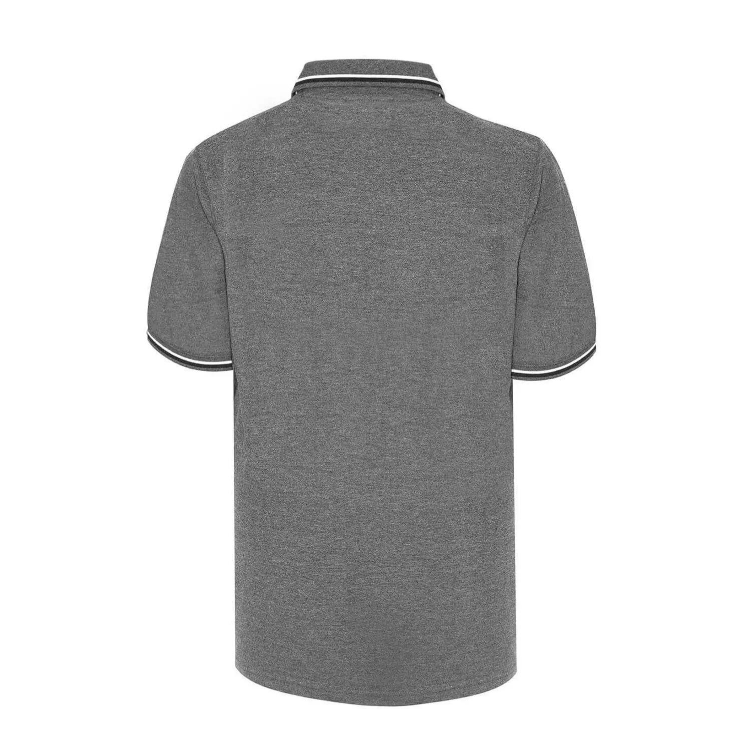 Poloshirt für Herren Holzkohle-Mergel meliert 3/4