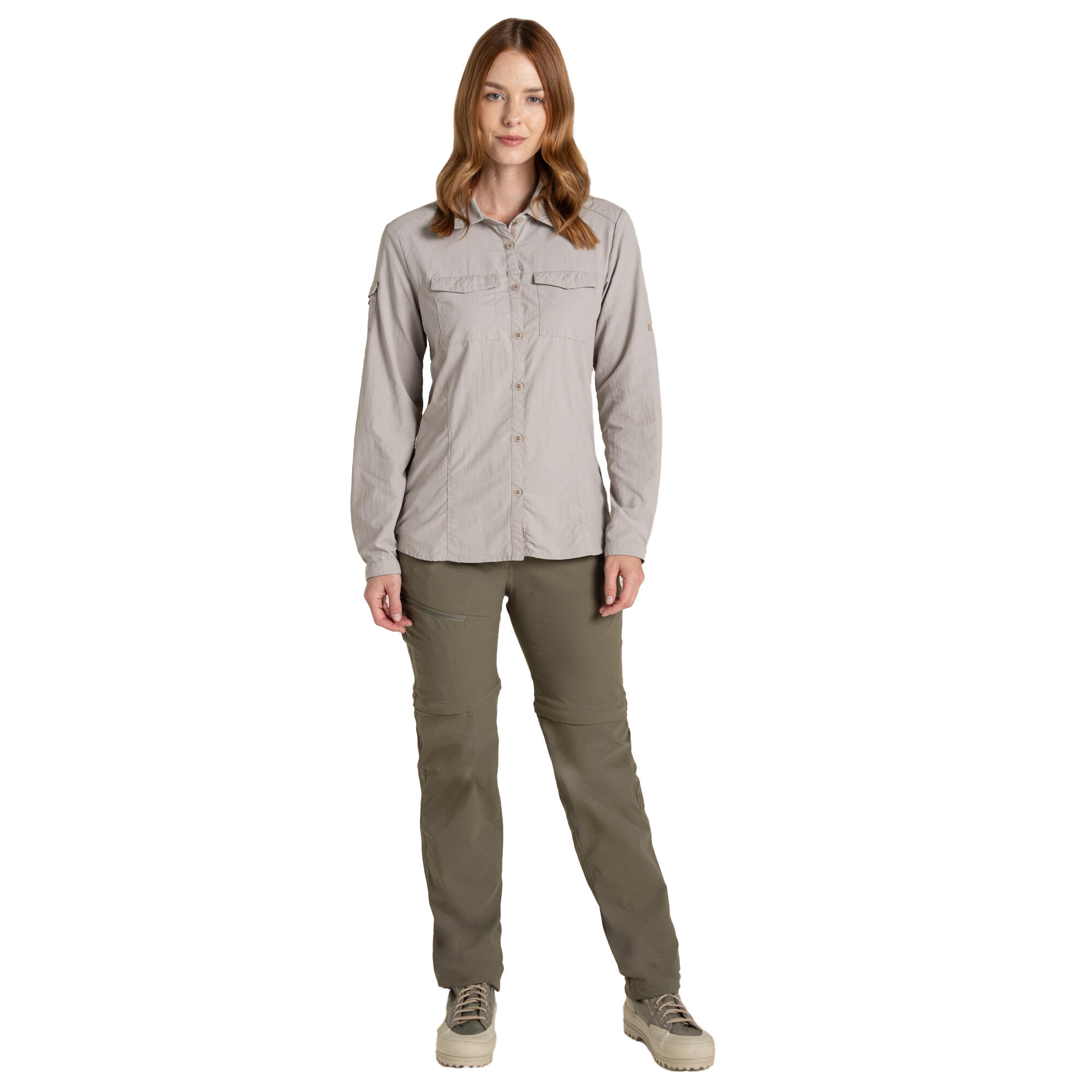 Dames Adventure III Nosilife Shirt Met Lange Mouwen (Zachte champignon) 4/5