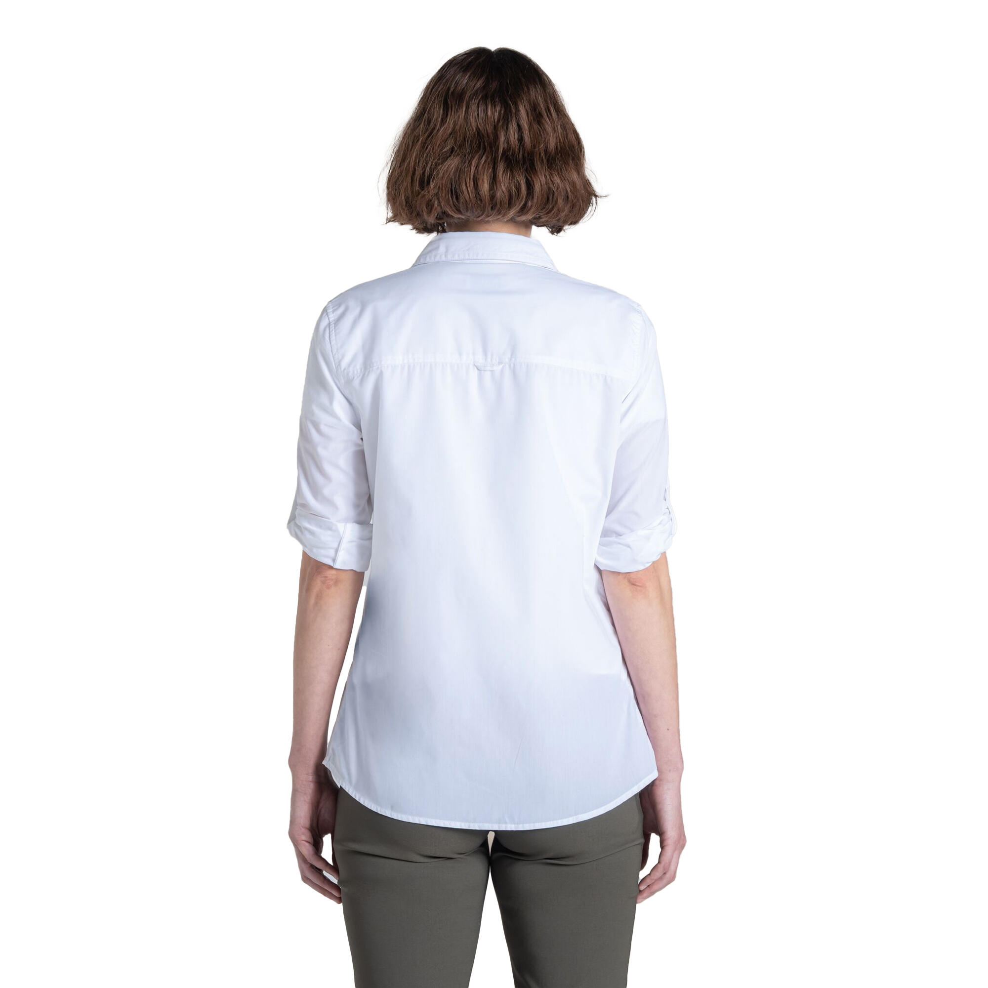 Chemise Unie Manches Longues KIWI Femme (Blanc) 3/4