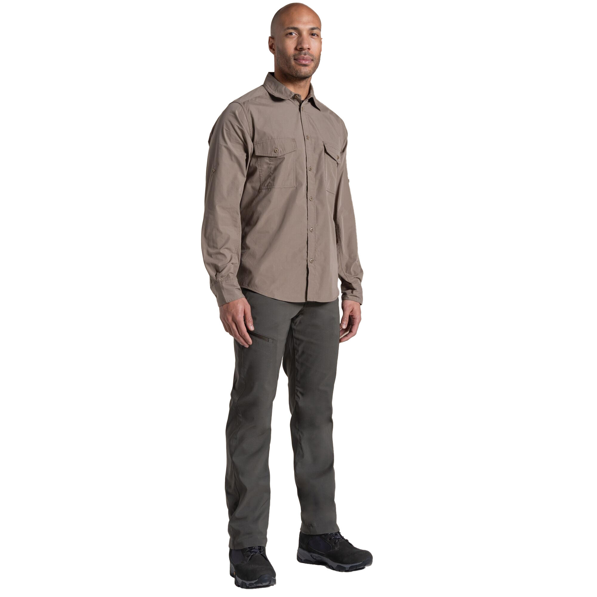 Camisa de manga comprida Kiwi II para homem (Pebble) 4/5