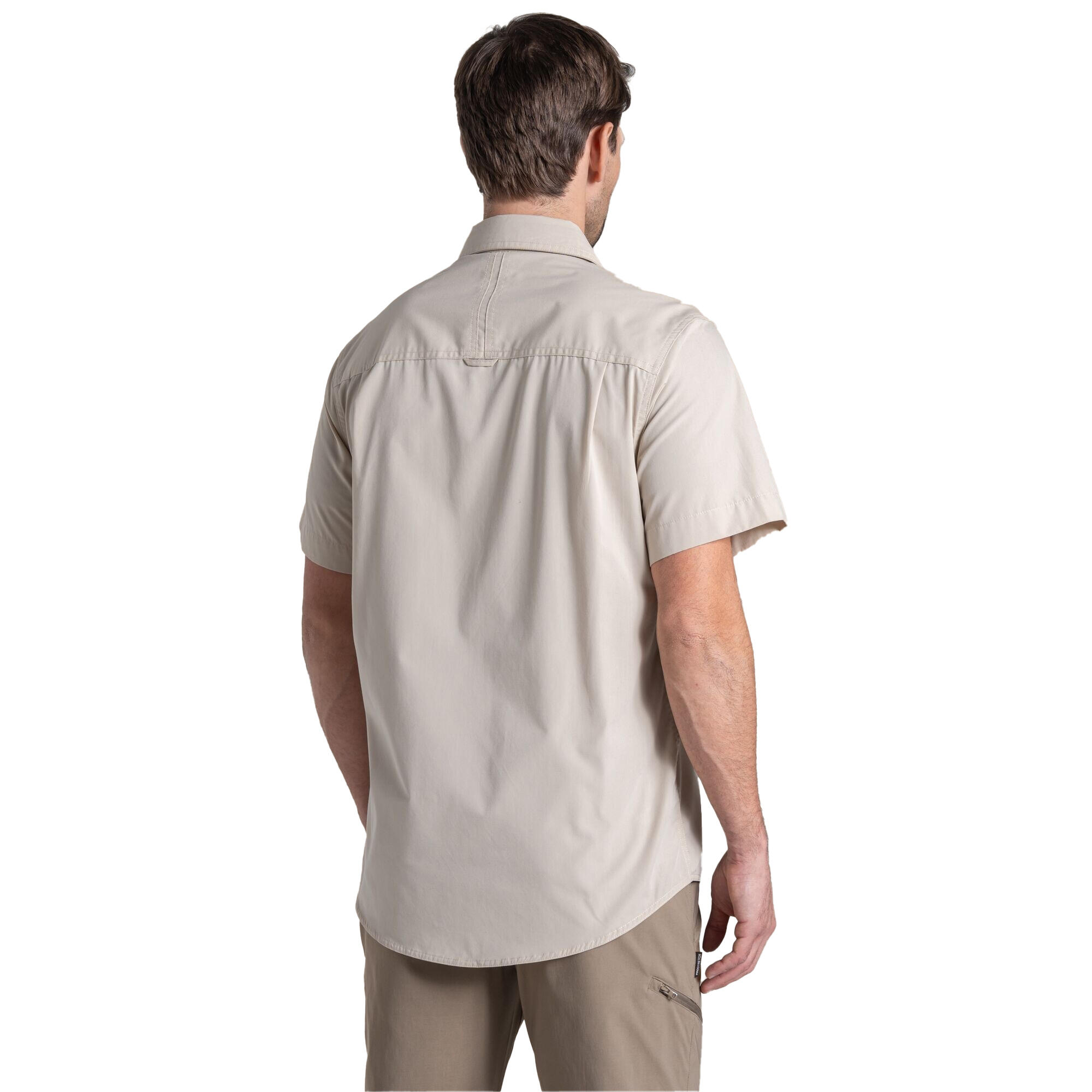 Chemise Unie Manches Courtes KIWI Homme (Blanc Cassé) 3/5