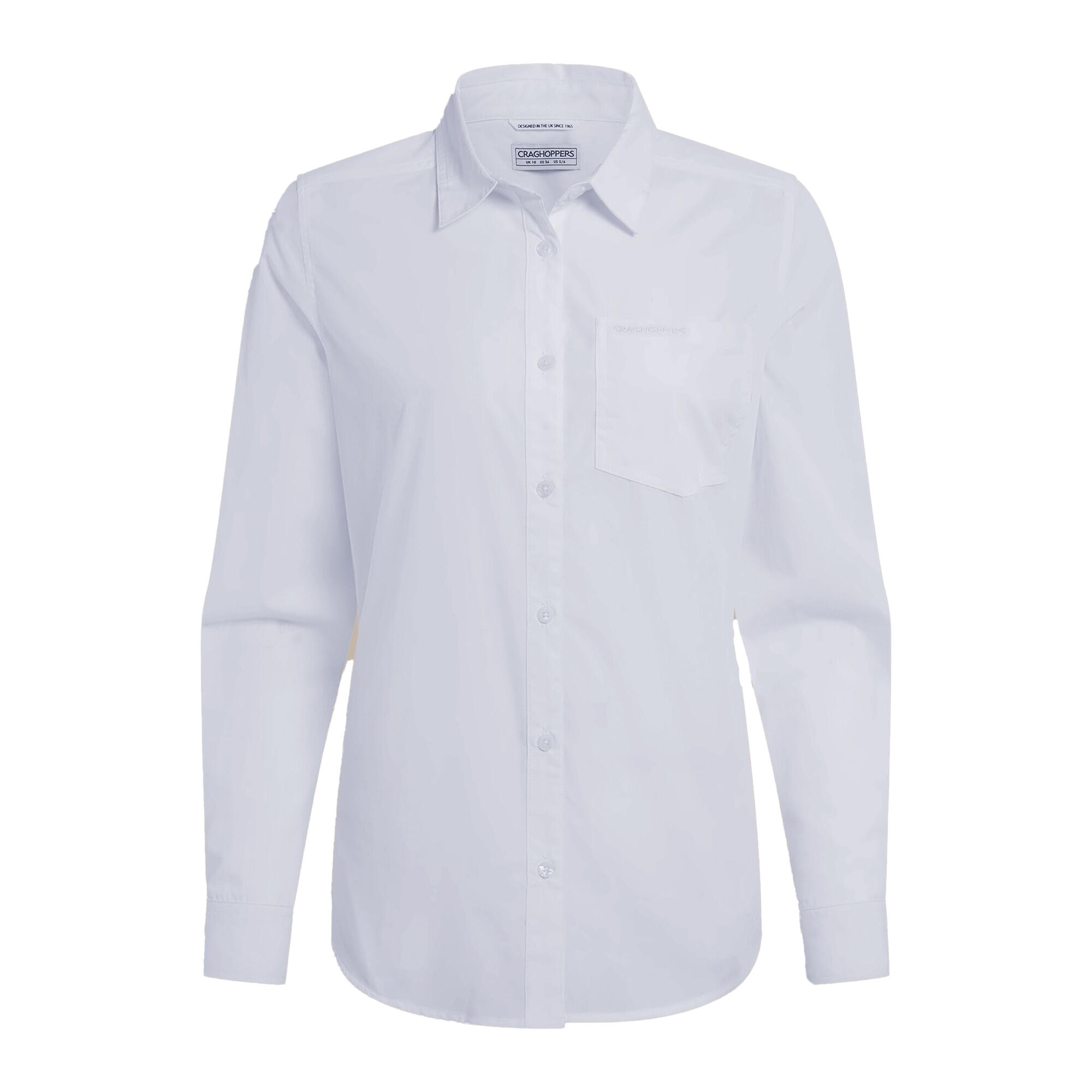 Chemise Unie Manches Longues KIWI Femme (Blanc) 2/4