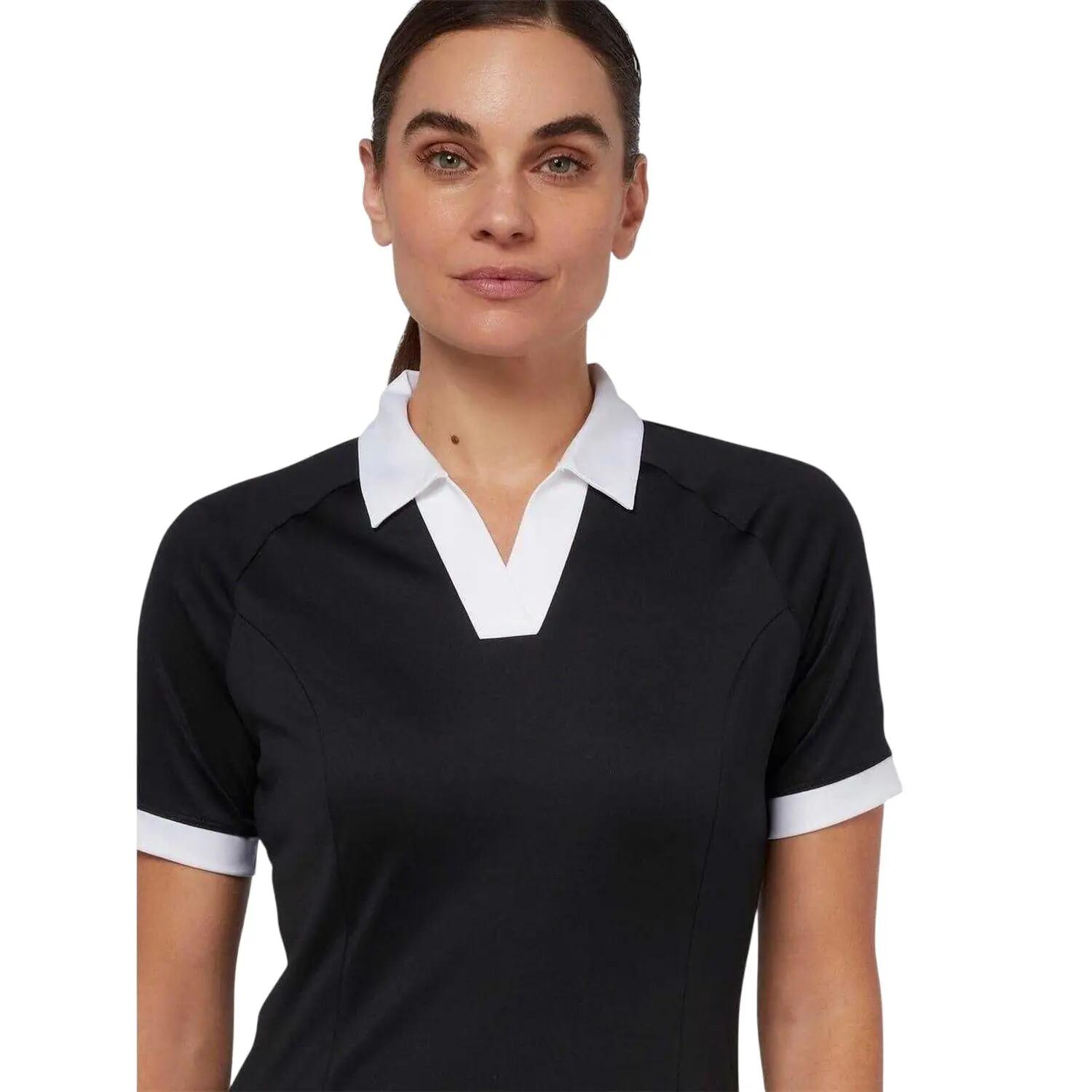 Polo Manches Raglan Femme (Noir) 4/4
