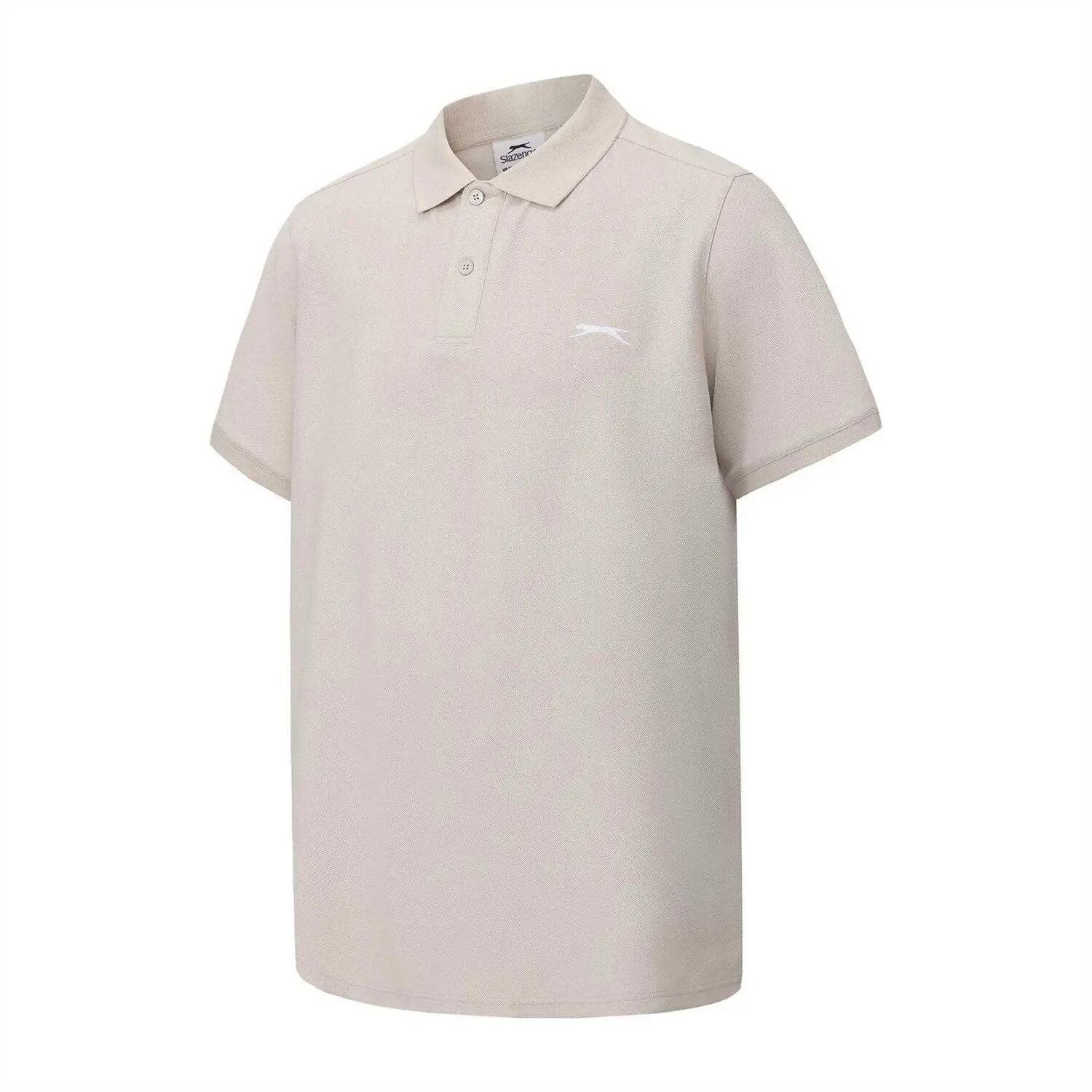 Polo Motif/style Logo Brodé Homme (Beige Gris) 3/4