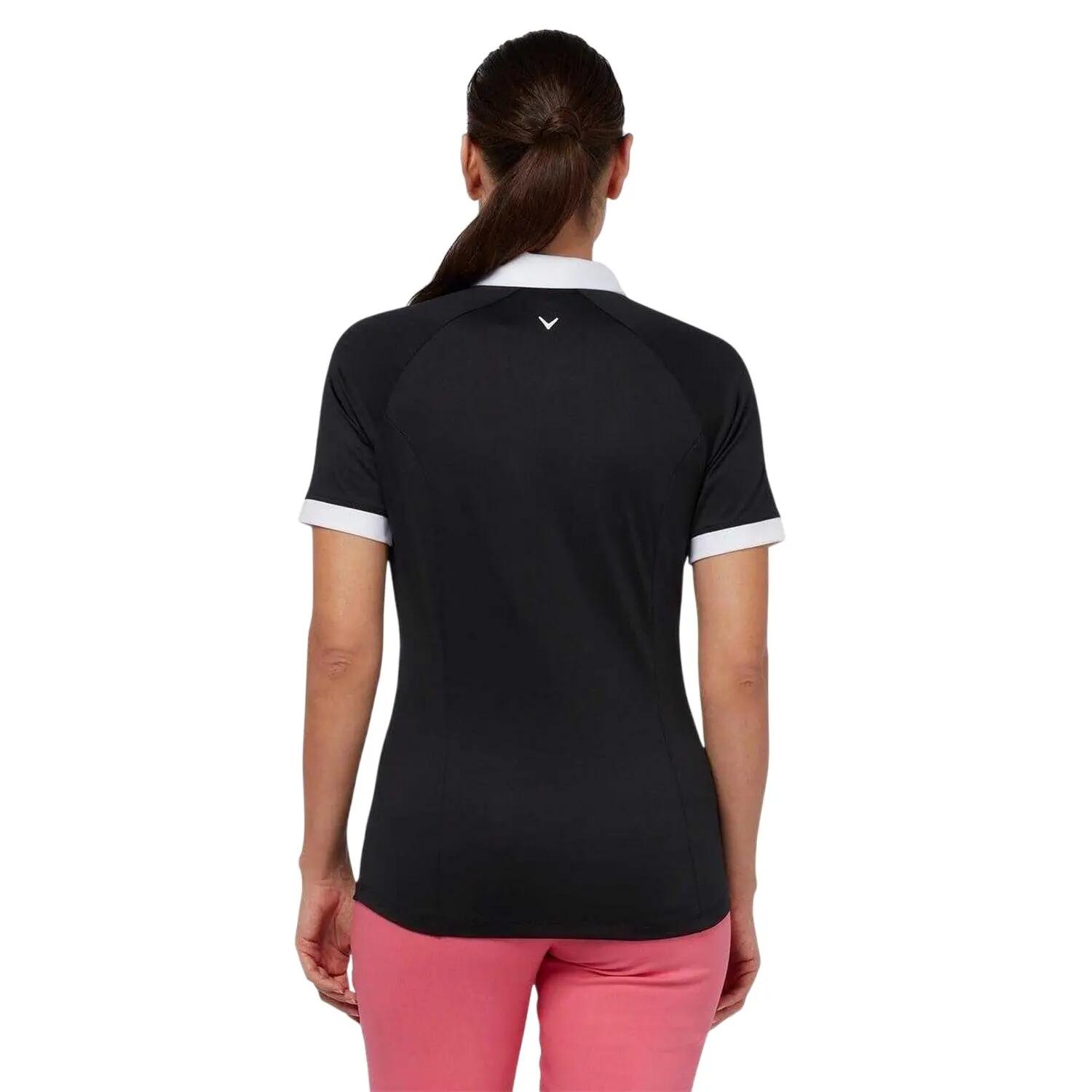 Polo Manches Raglan Femme (Noir) 3/4