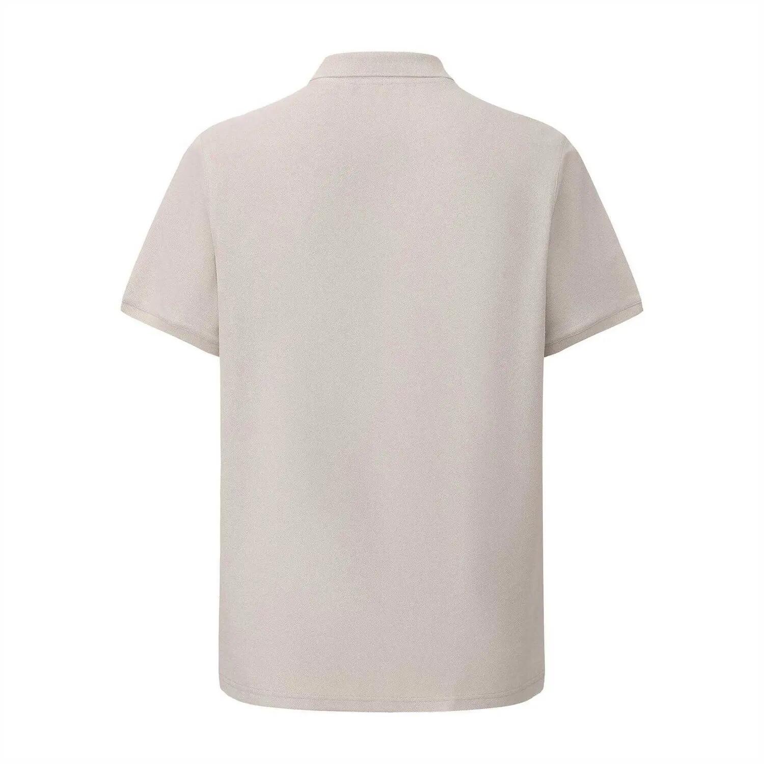 Polo Motif/style Logo Brodé Homme (Beige Gris) 2/4