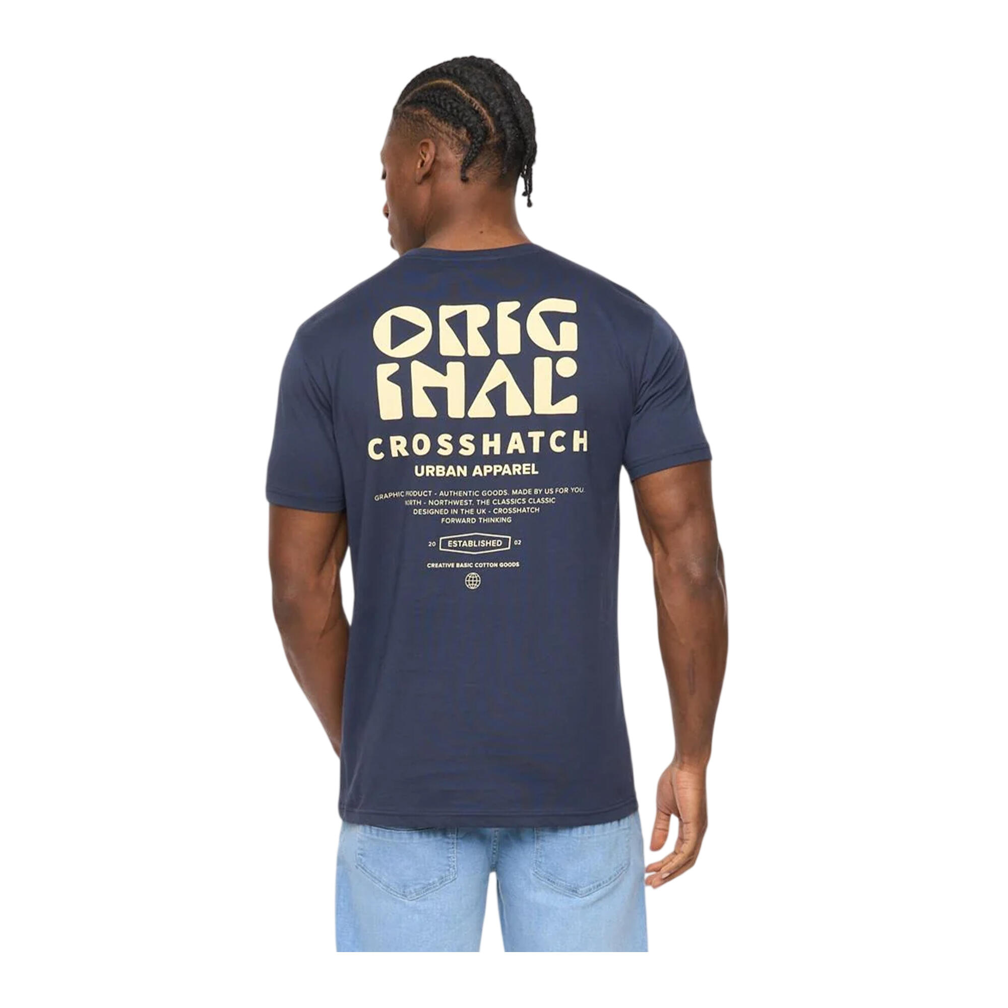 "Wellmoores" TShirt für Herren Marine 3/4