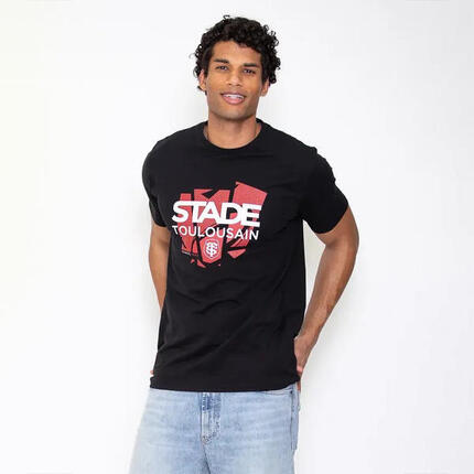 T-shirt manches courtes Homme Supporter 01 Stade Toulousain Noir