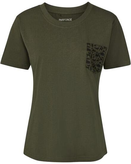Damen T-Shirt Brusttasche Waldtiere