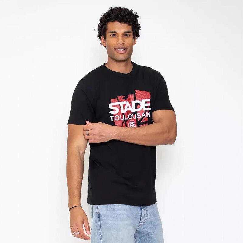 Tricou bărbați cu mânecă scurtă Supporter 01 Stade Toulousain Negru