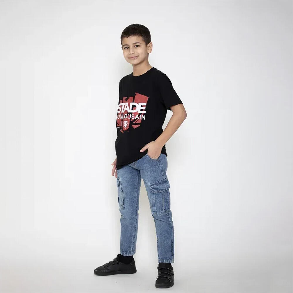 T-shirt manches courtes Enfant Supporter 01 Noir 4/4