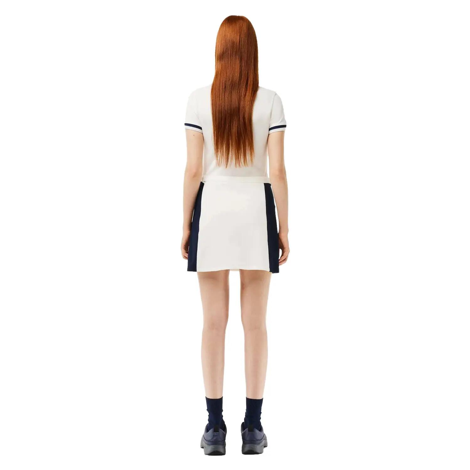 Womens/Ladies Colour Block Pique Mini Skirt (White/Navy) 3/5
