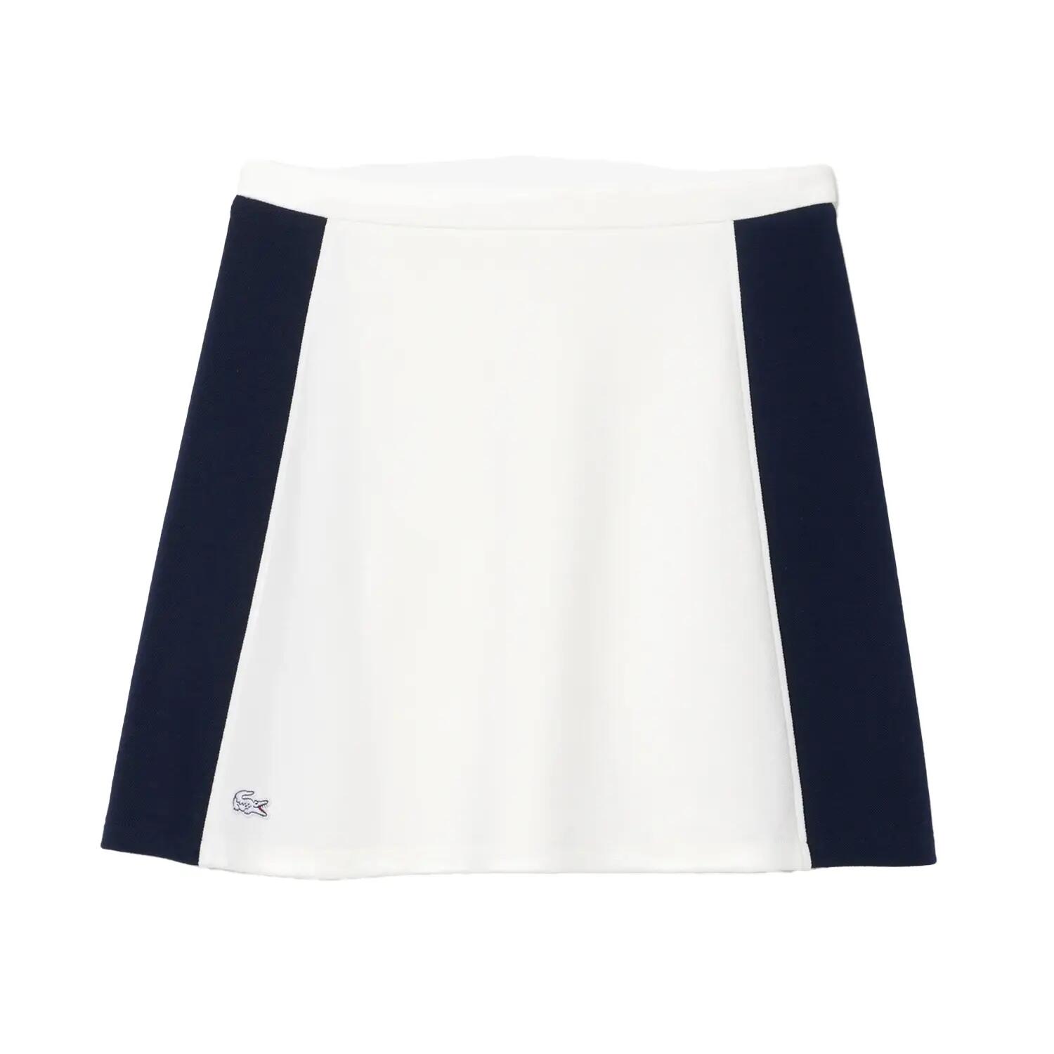 Womens/Ladies Colour Block Pique Mini Skirt (White/Navy) 2/5