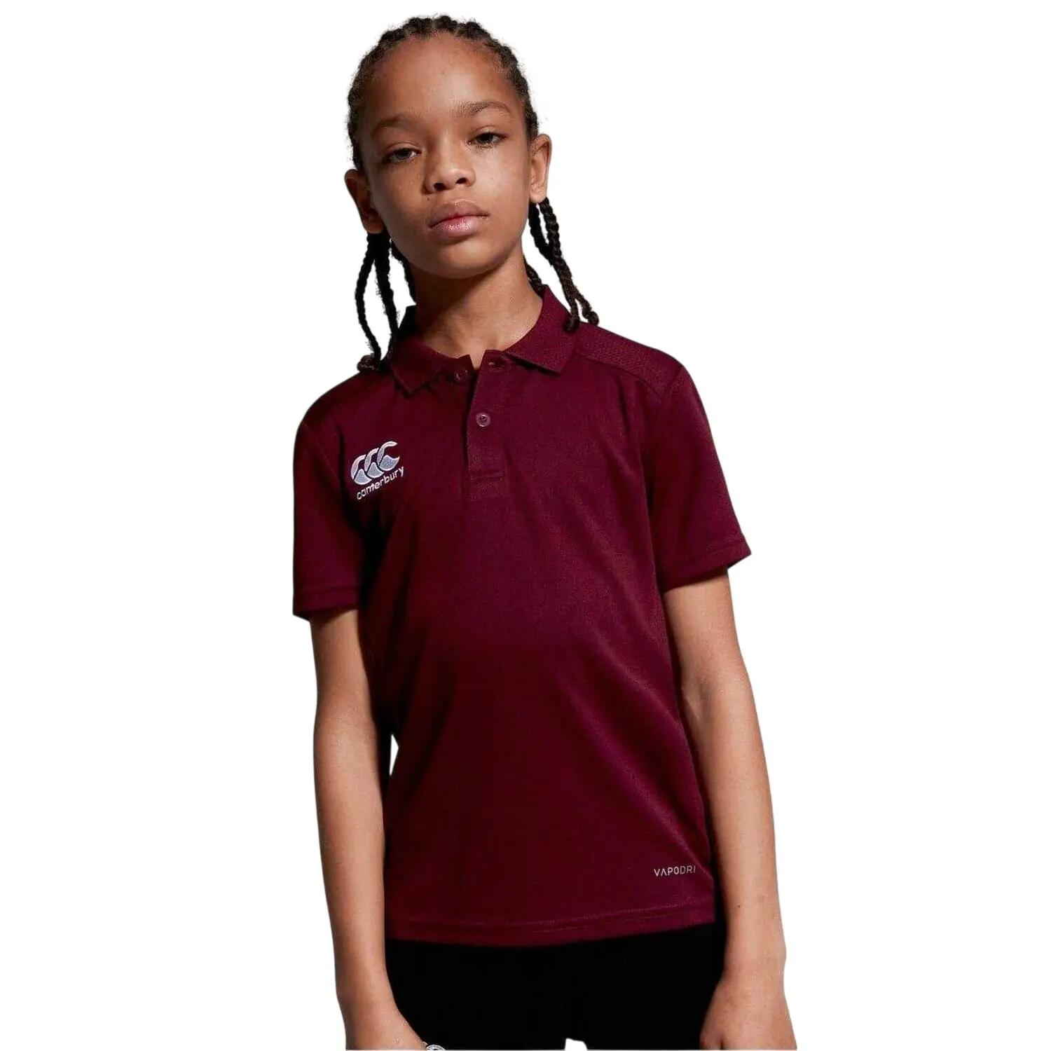 Polo Manches Courtes CLUB DRY Enfant (Bordeaux Foncé) 3/3