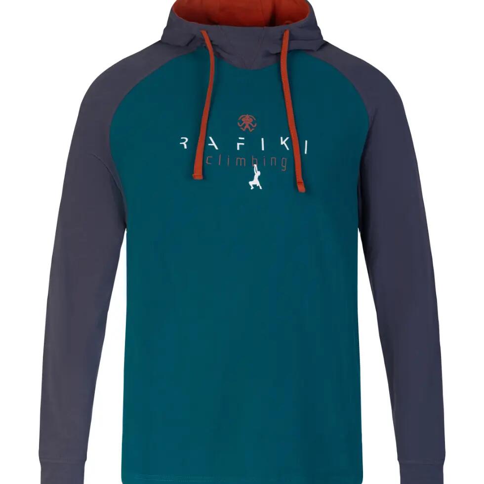 Men's premium cotton hoodie with an adjustable hood and logo print Rafiki