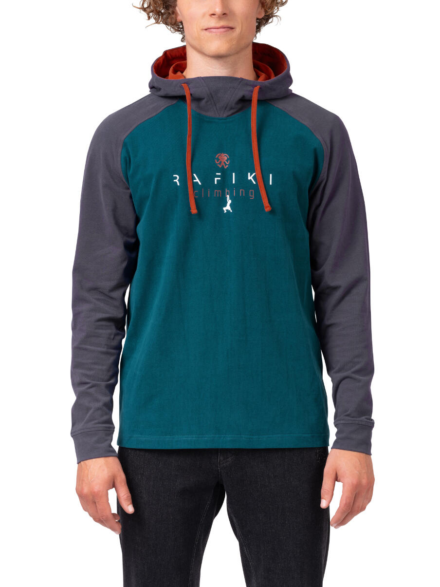 Felpa con cappuccio da uomo in cotone, con cappuccio regolabile e logo Rafiki 5/7