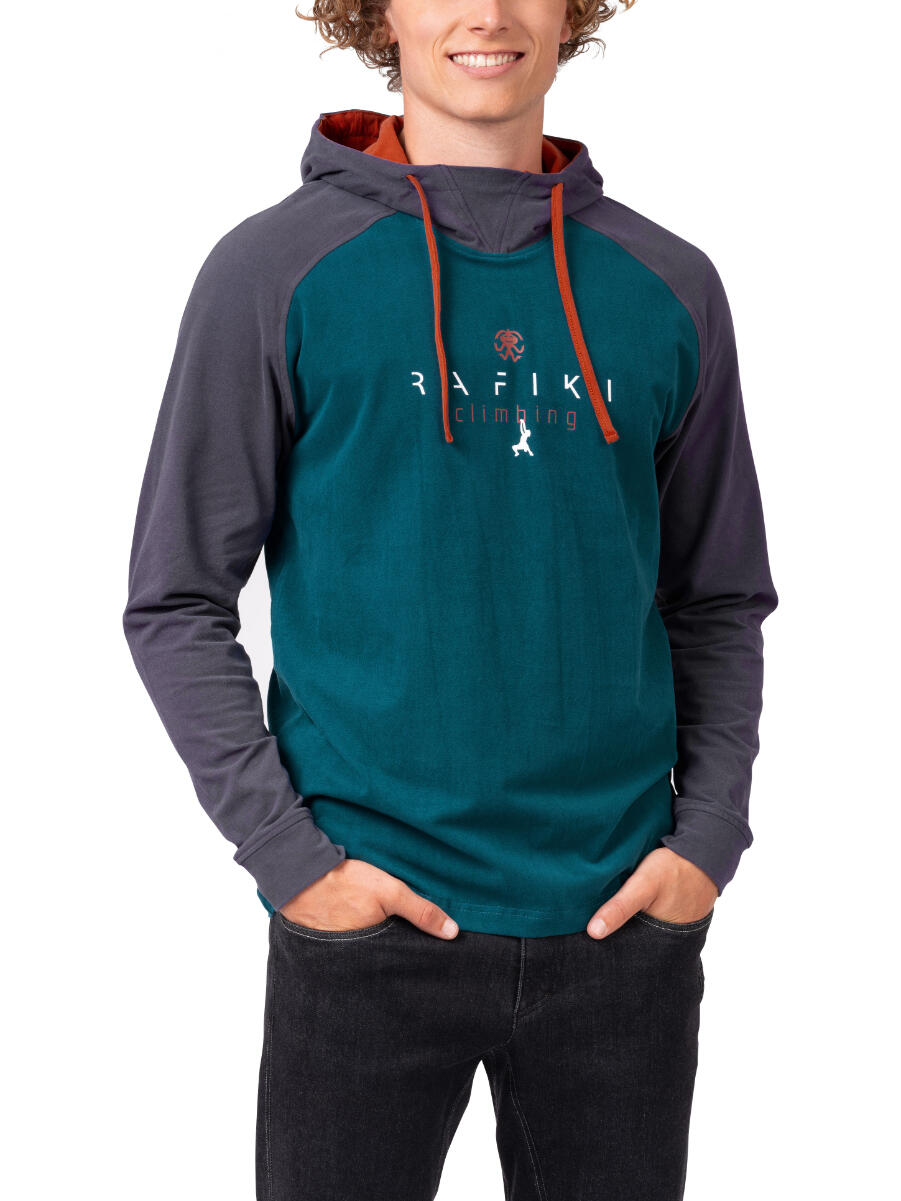 Felpa con cappuccio da uomo in cotone, con cappuccio regolabile e logo Rafiki 4/7