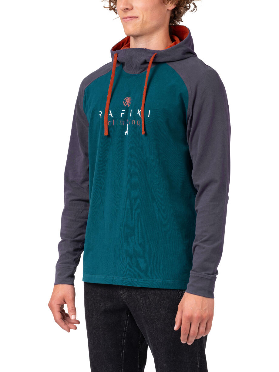 Felpa con cappuccio da uomo in cotone, con cappuccio regolabile e logo Rafiki 3/7