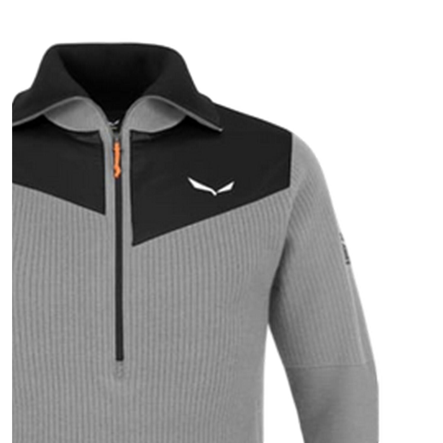 Mens Zip Neck Slim Fleece Top (Heather) 4/4