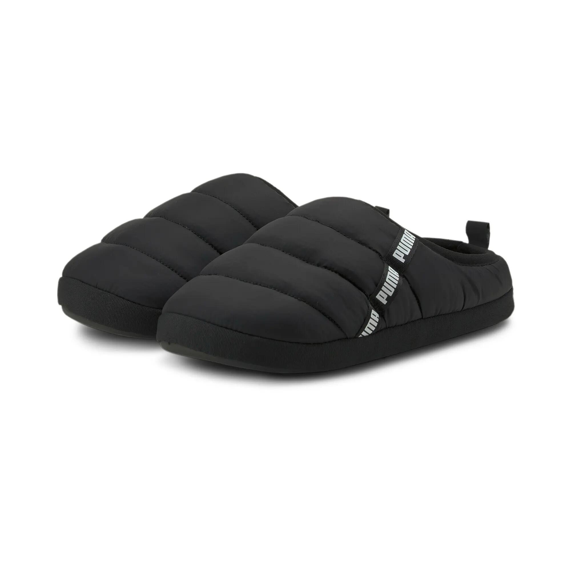 PUMA Unisex Scuff Slippers - Black-White 1/9