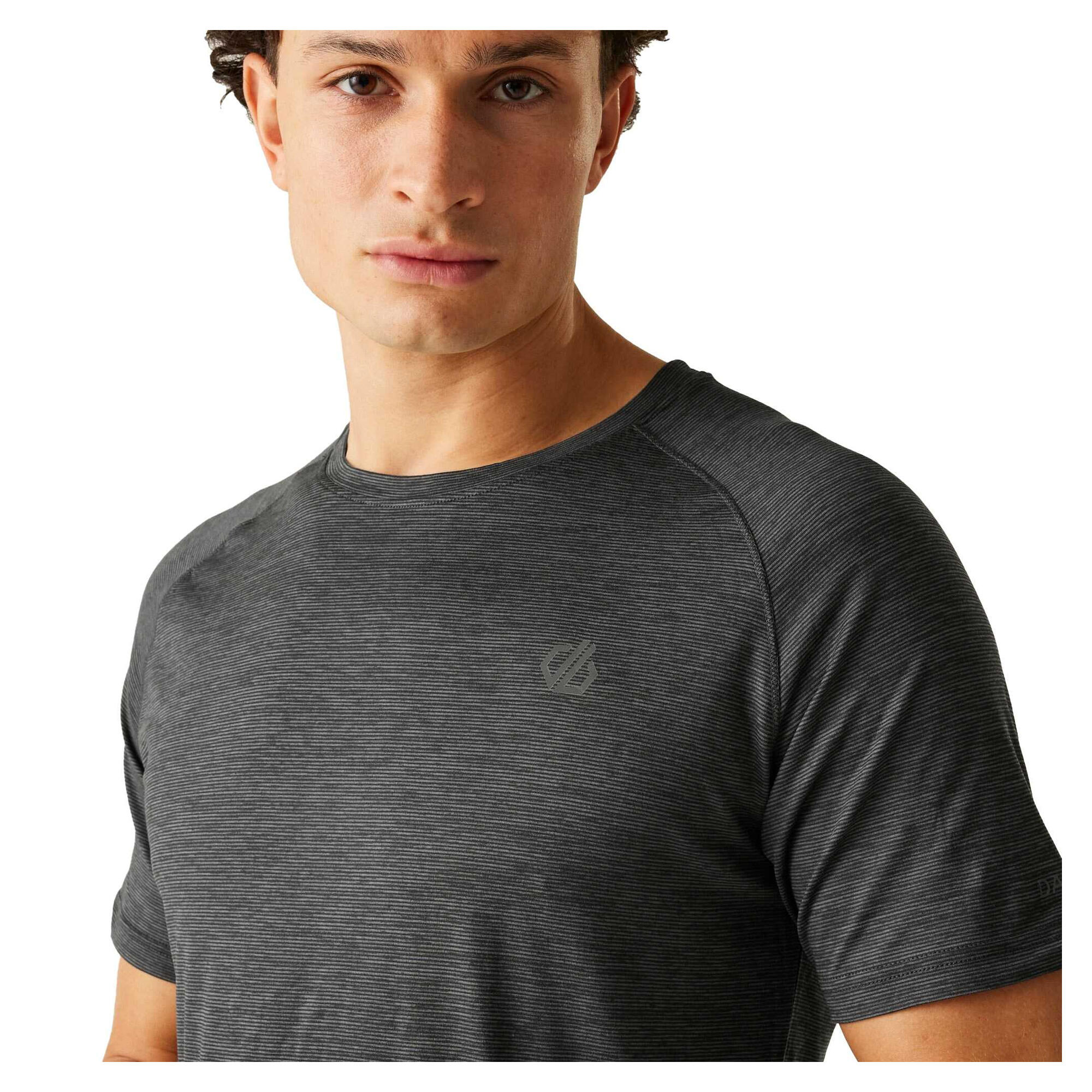 Tshirt Chiné Manches Courtes PERSIST Homme (Noir) 3/5
