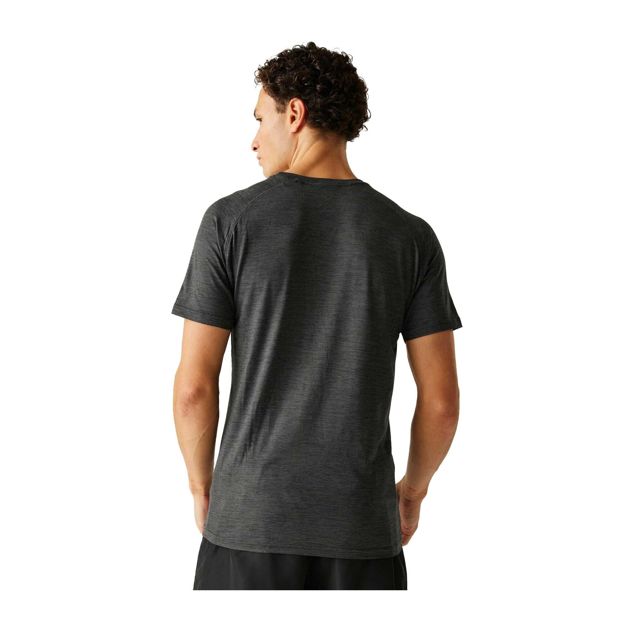 Tshirt Chiné Manches Courtes PERSIST Homme (Noir) 2/5