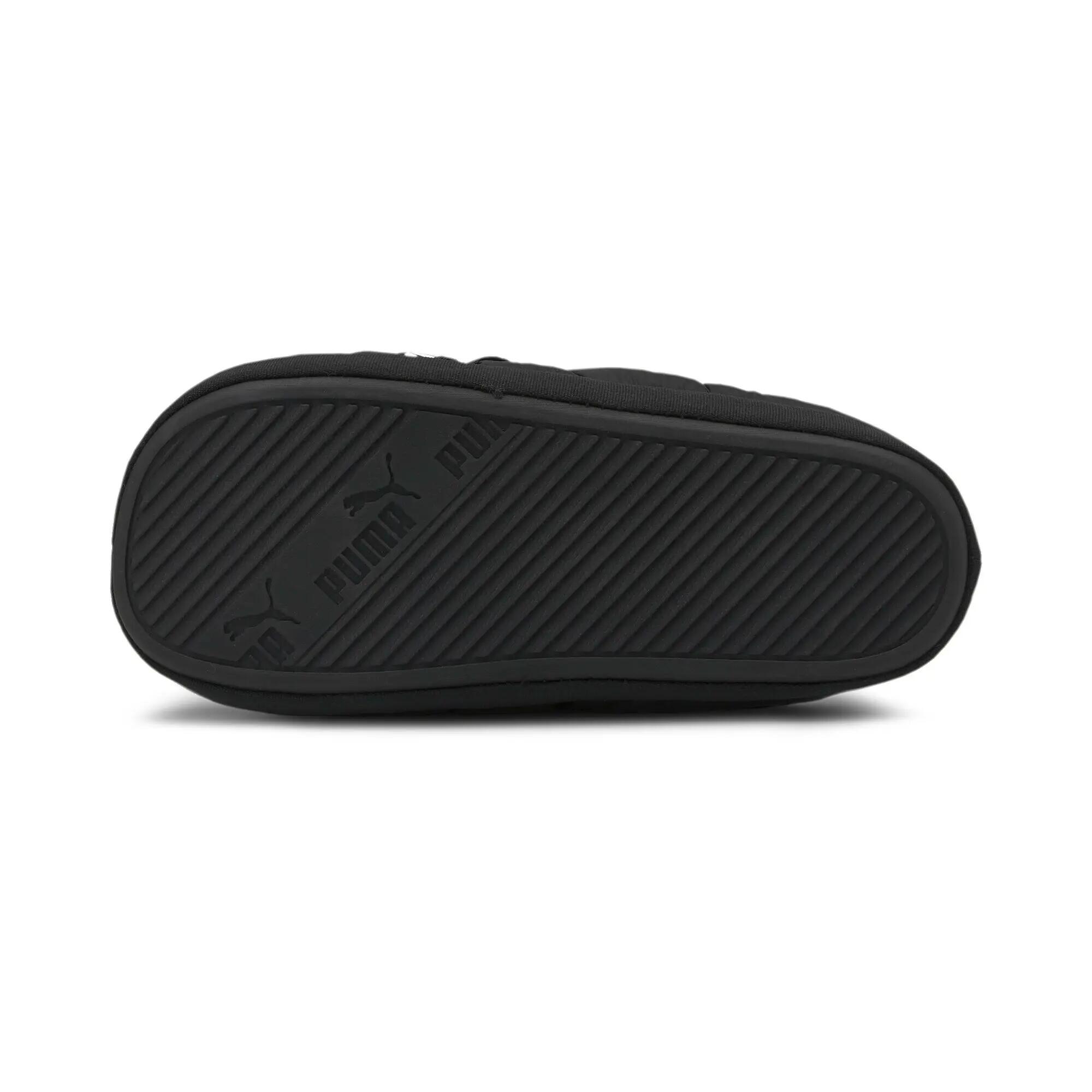 PUMA Unisex Scuff Slippers - Black-White 4/9