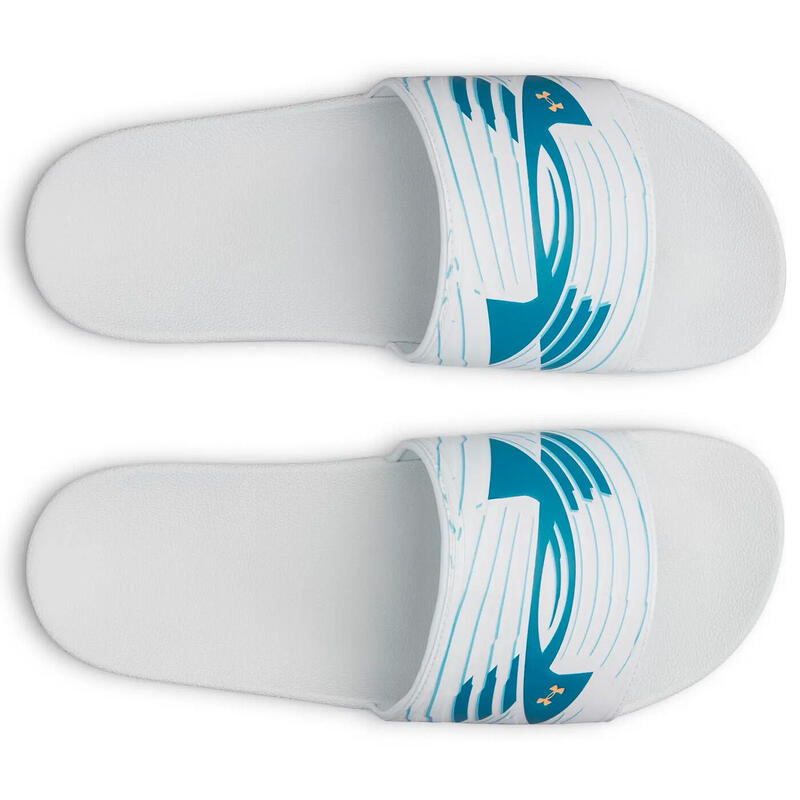 Șlapi Under Armour Alb și Albastru