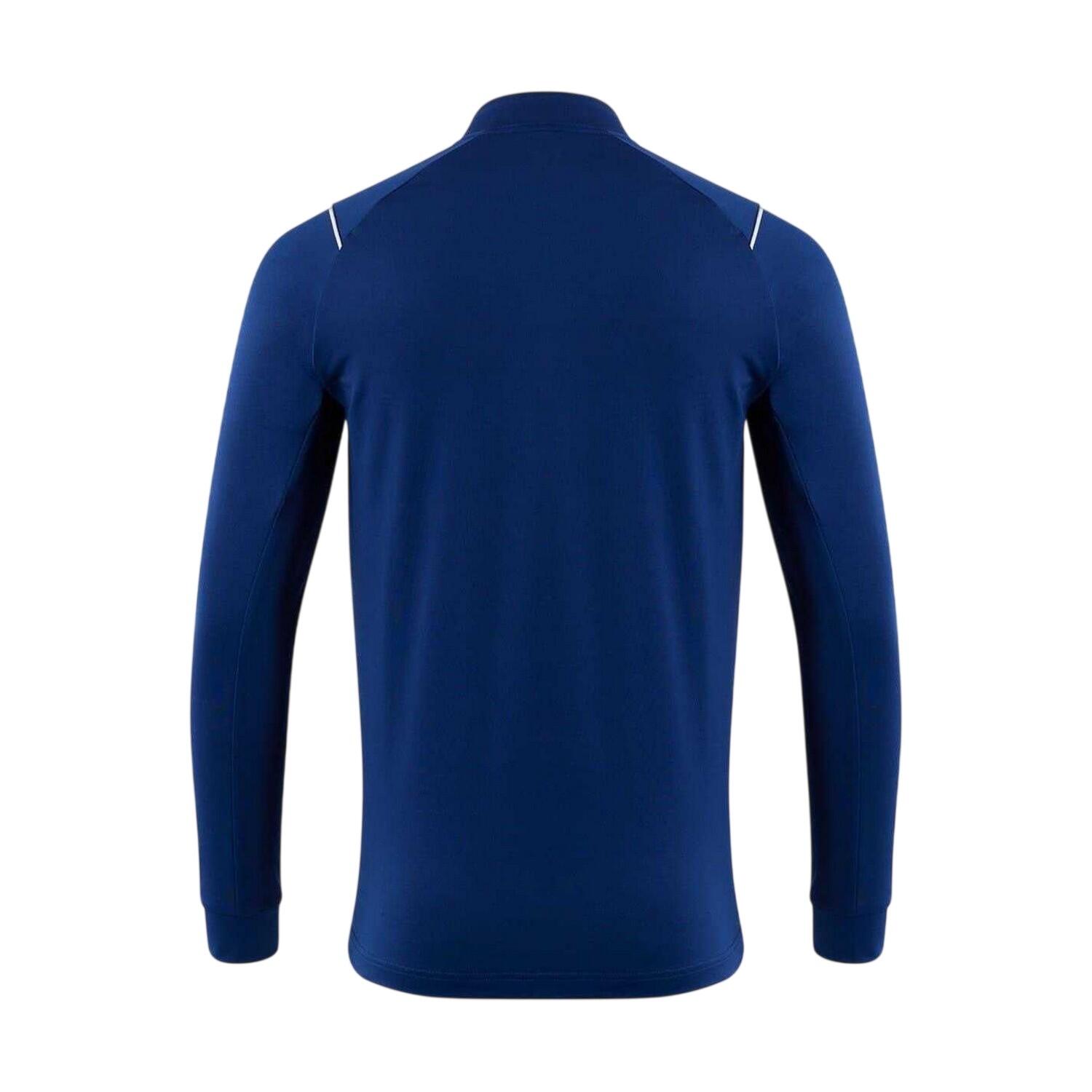 Mens Zip Neck Regular Sweatshirt (Blue) 2/4
