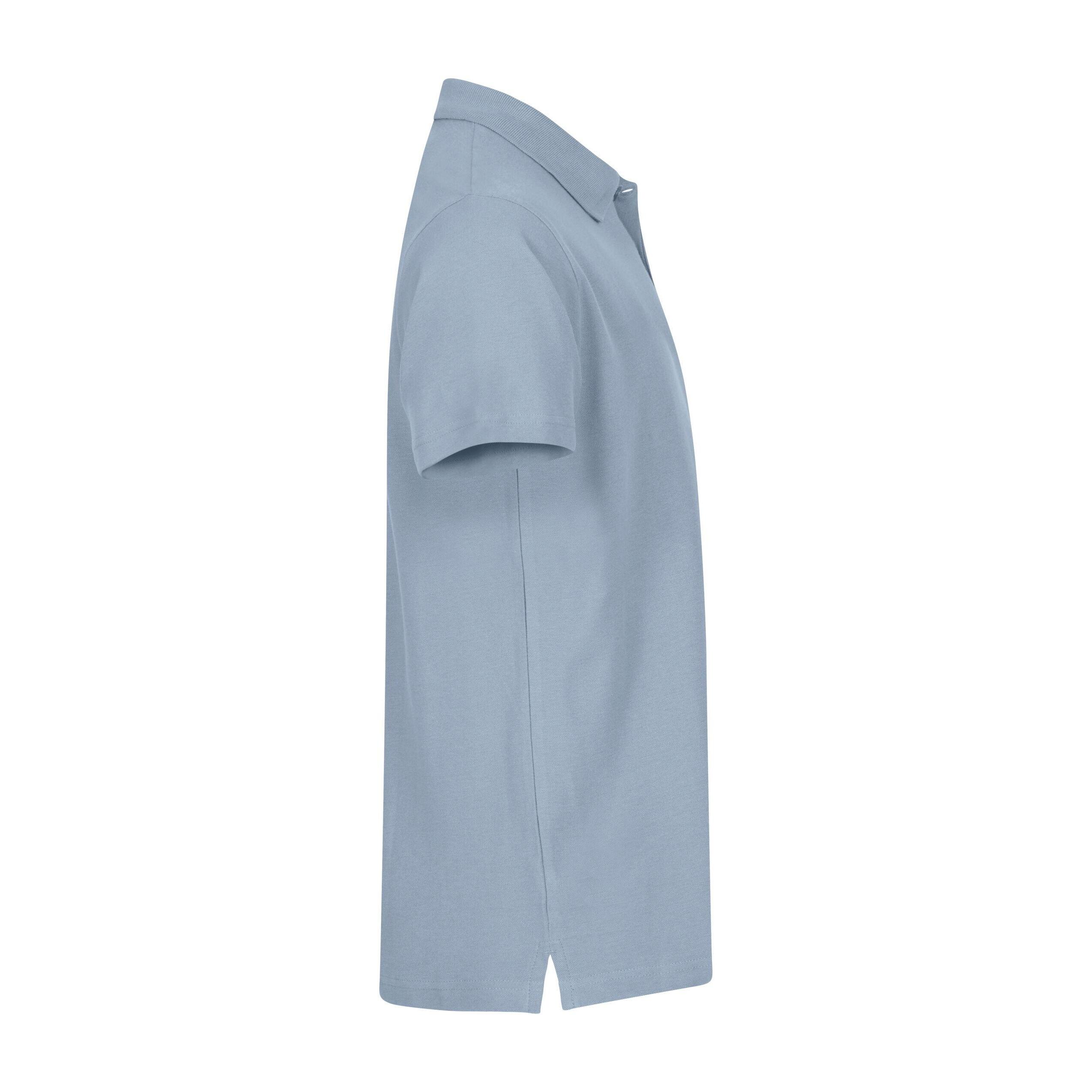 Mens Basic Melange Polo Shirt (Soft Blue) 4/5