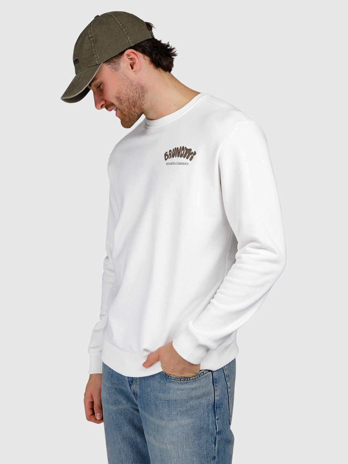 Bronson Heren Trui Mode Regular Fit Crewneck Snow 5/5