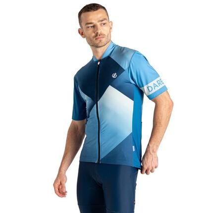 Haut Manches Courtes AEP PEDAL Homme (Bleu Acier / Bleu Héritage)