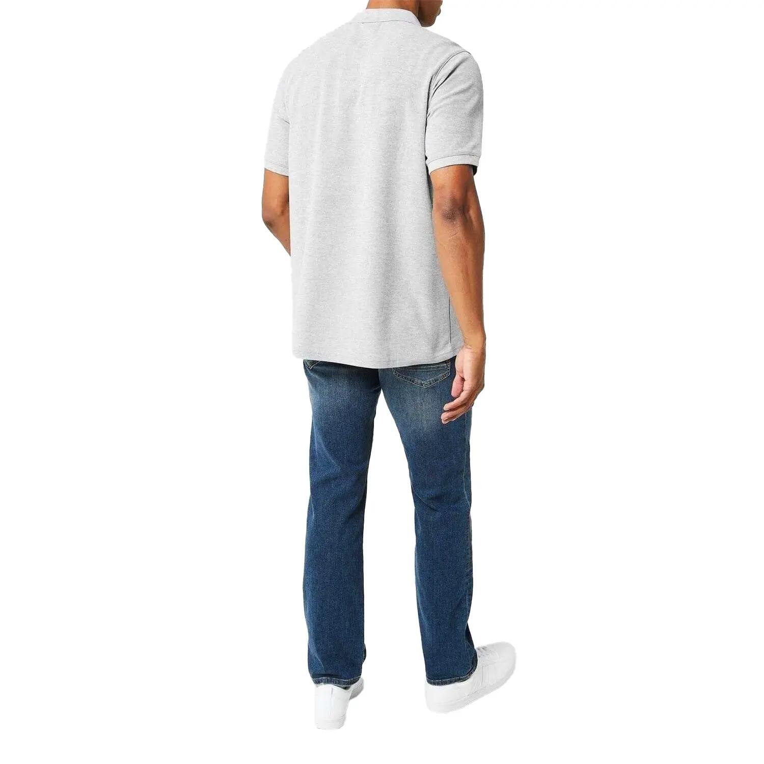 Poloshirt für Herren Grau meliert 4/4