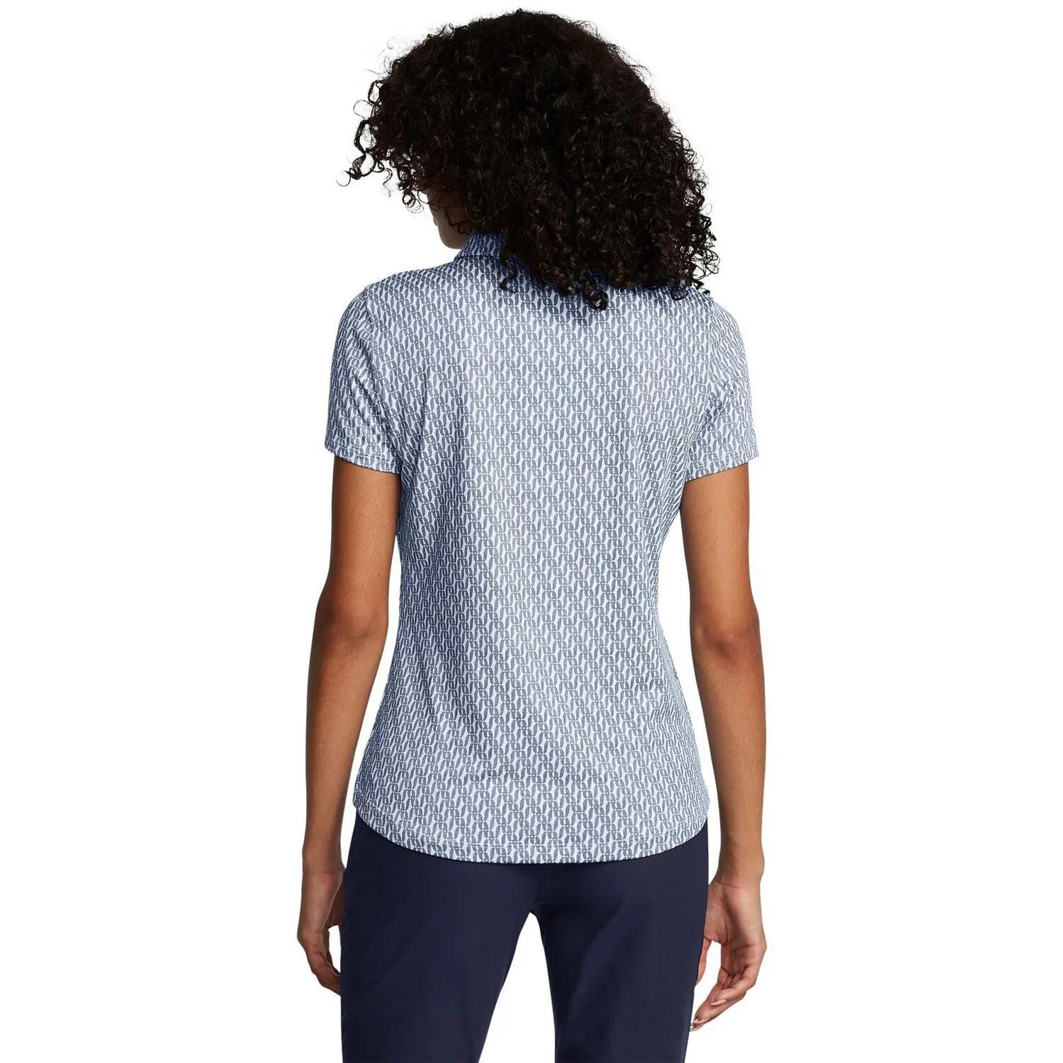 Playoff 3.0 bedrukt poloshirt met korte mouwen voor dames, regular fit (Blauw) 4/4