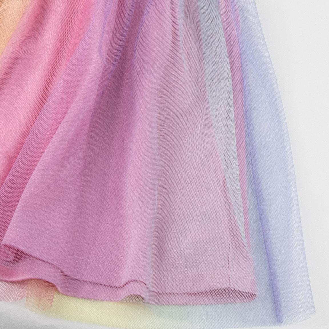 Vestido infantil Hello Kitty em malha de algodão com tule rosa claro 4/6