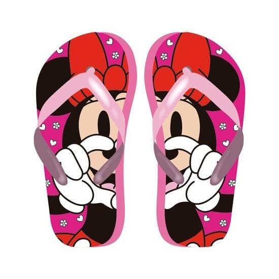 Chinelo infantil Minnie Mouse Me Time com tira rosa e azul 3/3