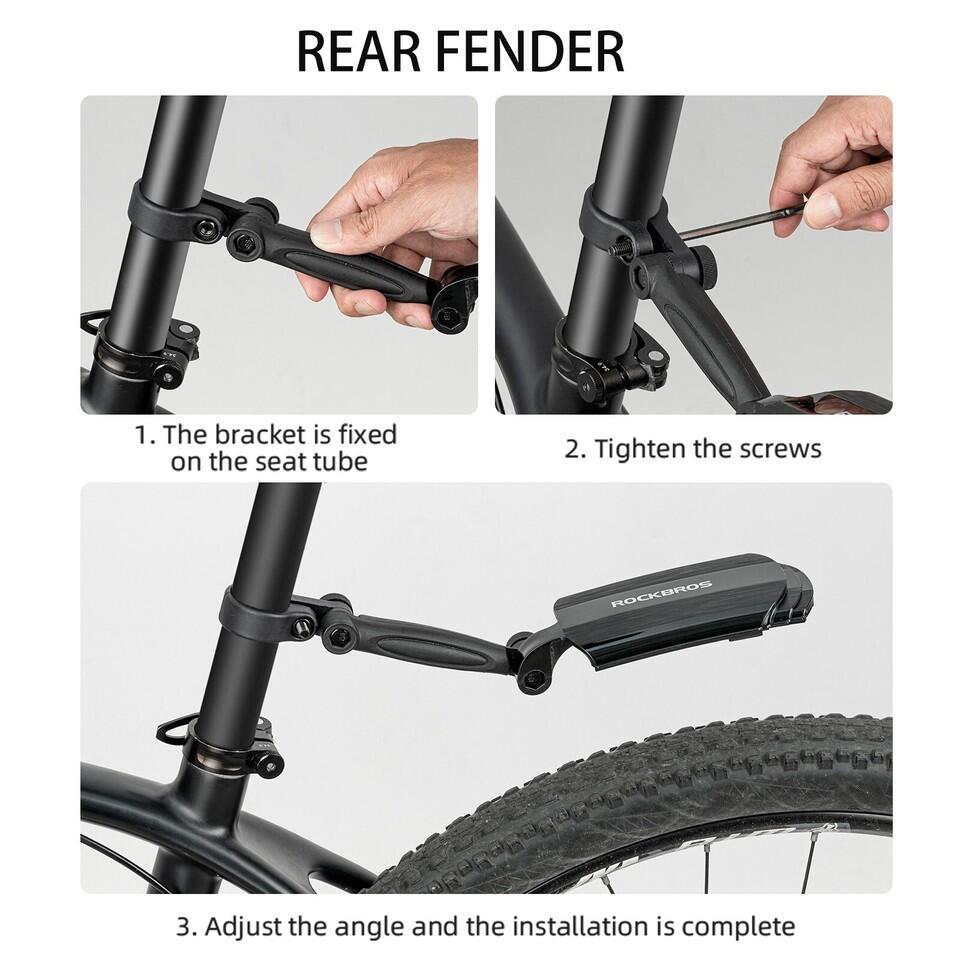 ROCKBROS Fahrrad Schutzblech Set Einziehbar Verstellbar 6/7