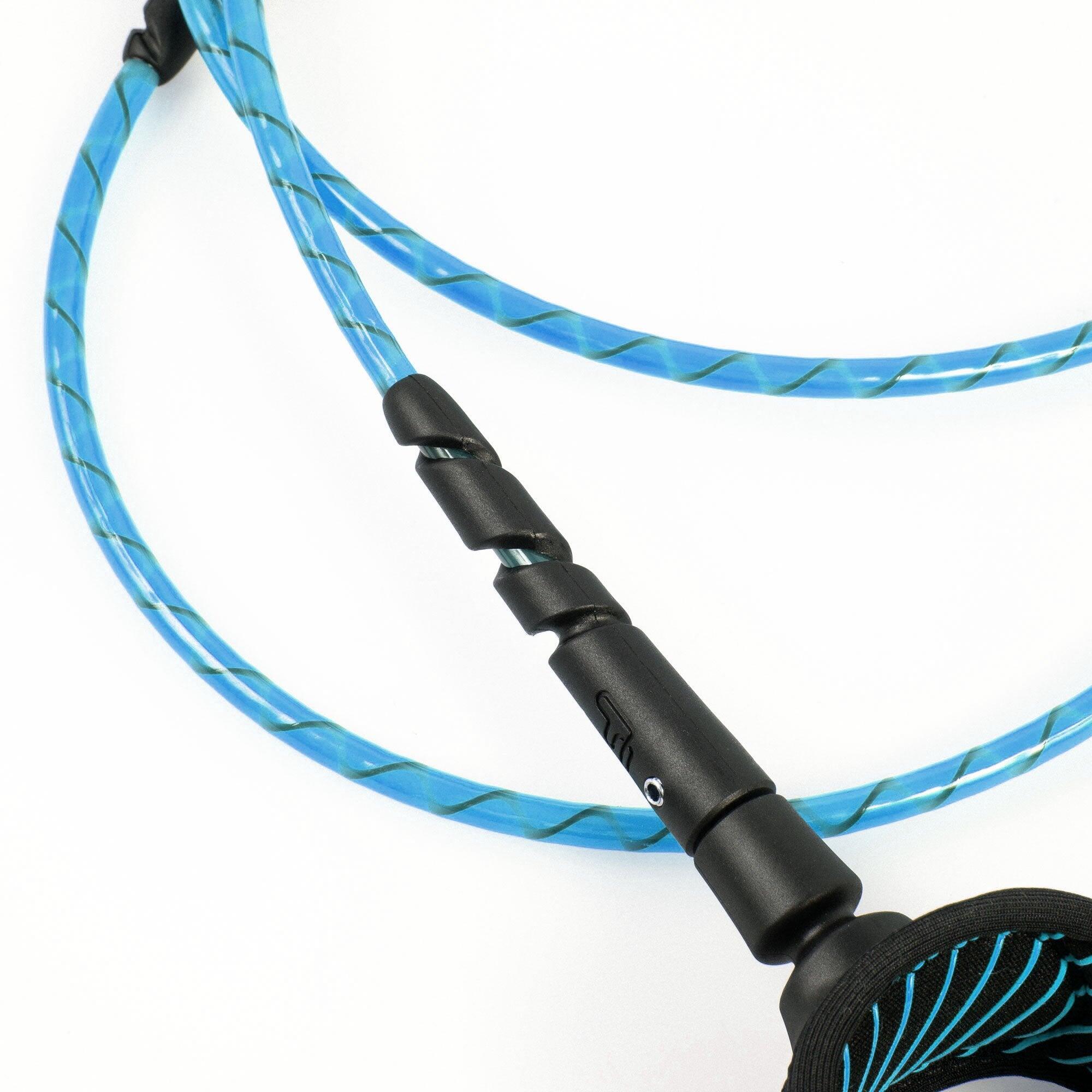 Leash Freedom Helix 9' - Leash de Surf All Round - Noir/Naturel - Idéal pour 4/6