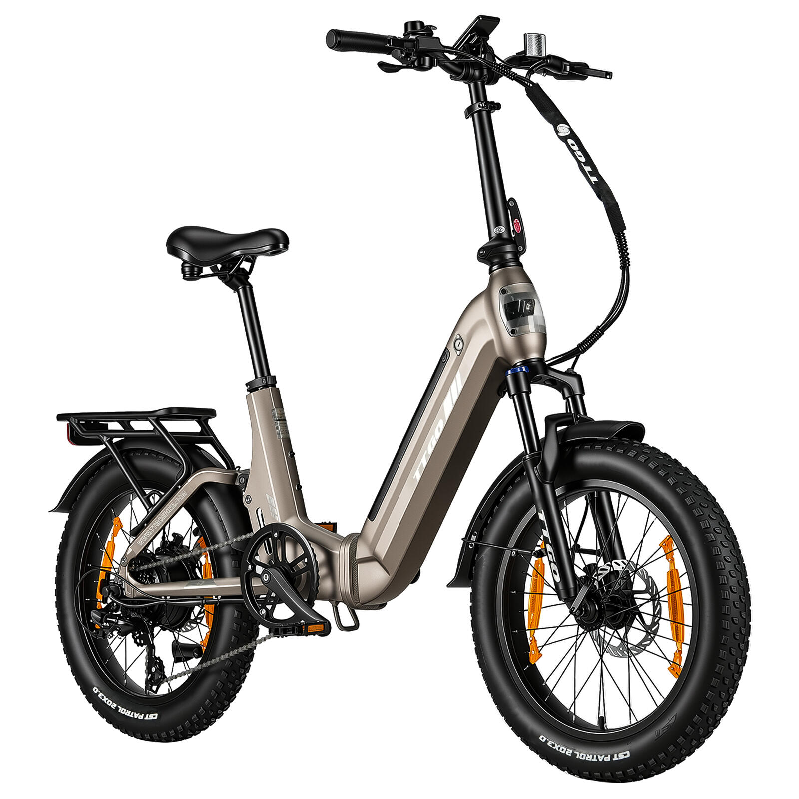 F7 Bicicleta elétrica 20" 48V 250W 70Nm 120km 7 velocidades 3/3