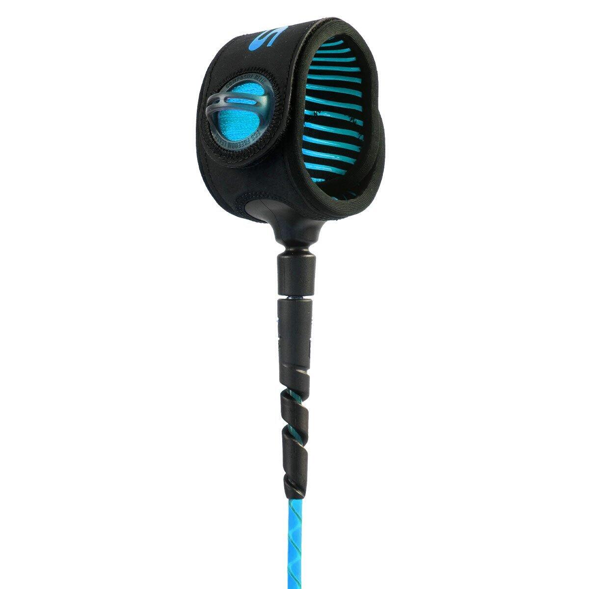 Leash Freedom Helix 9' - Leash de Surf All Round - Noir/Naturel - Idéal pour 2/6