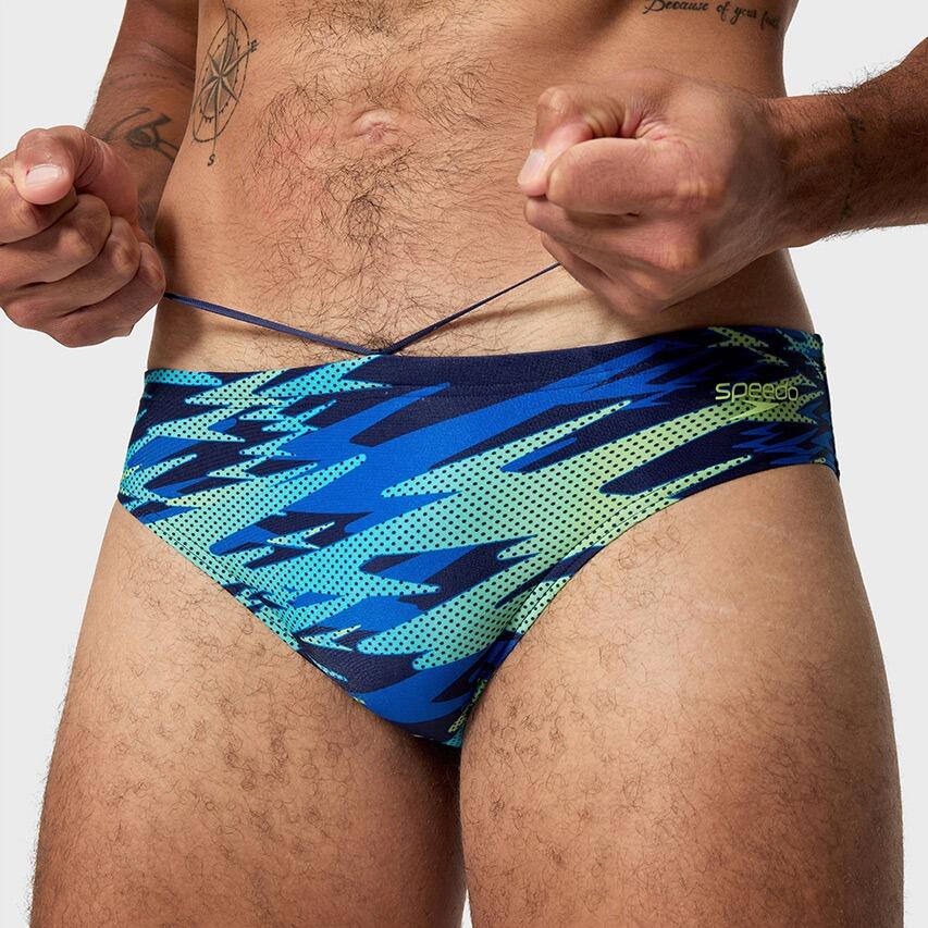 Heren Hyperboom Zwemslip Blauw & Groen Multi 7/7