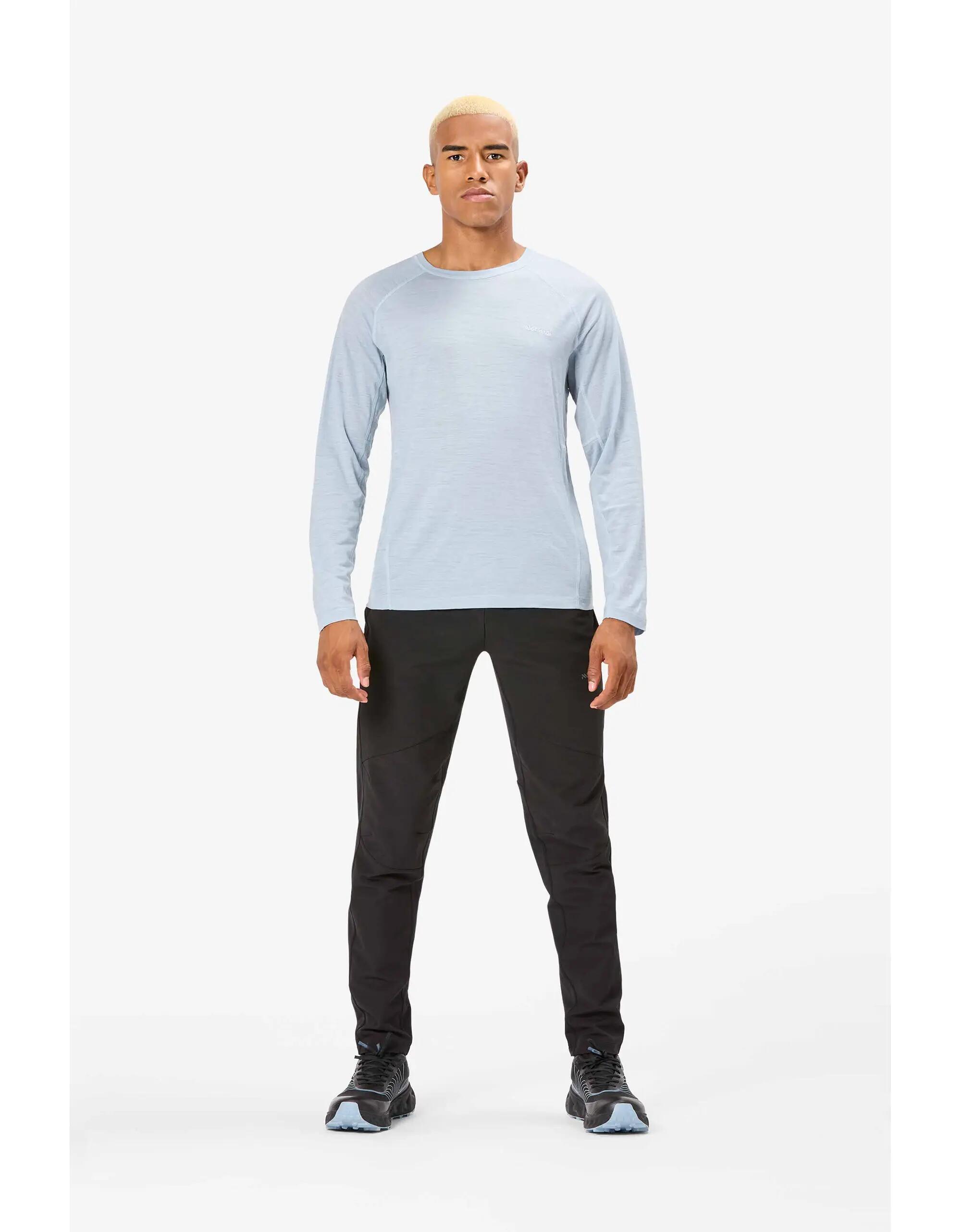 Vêtements T-shirt manches longues en laine mérinos de Trail Running Homme 2/4
