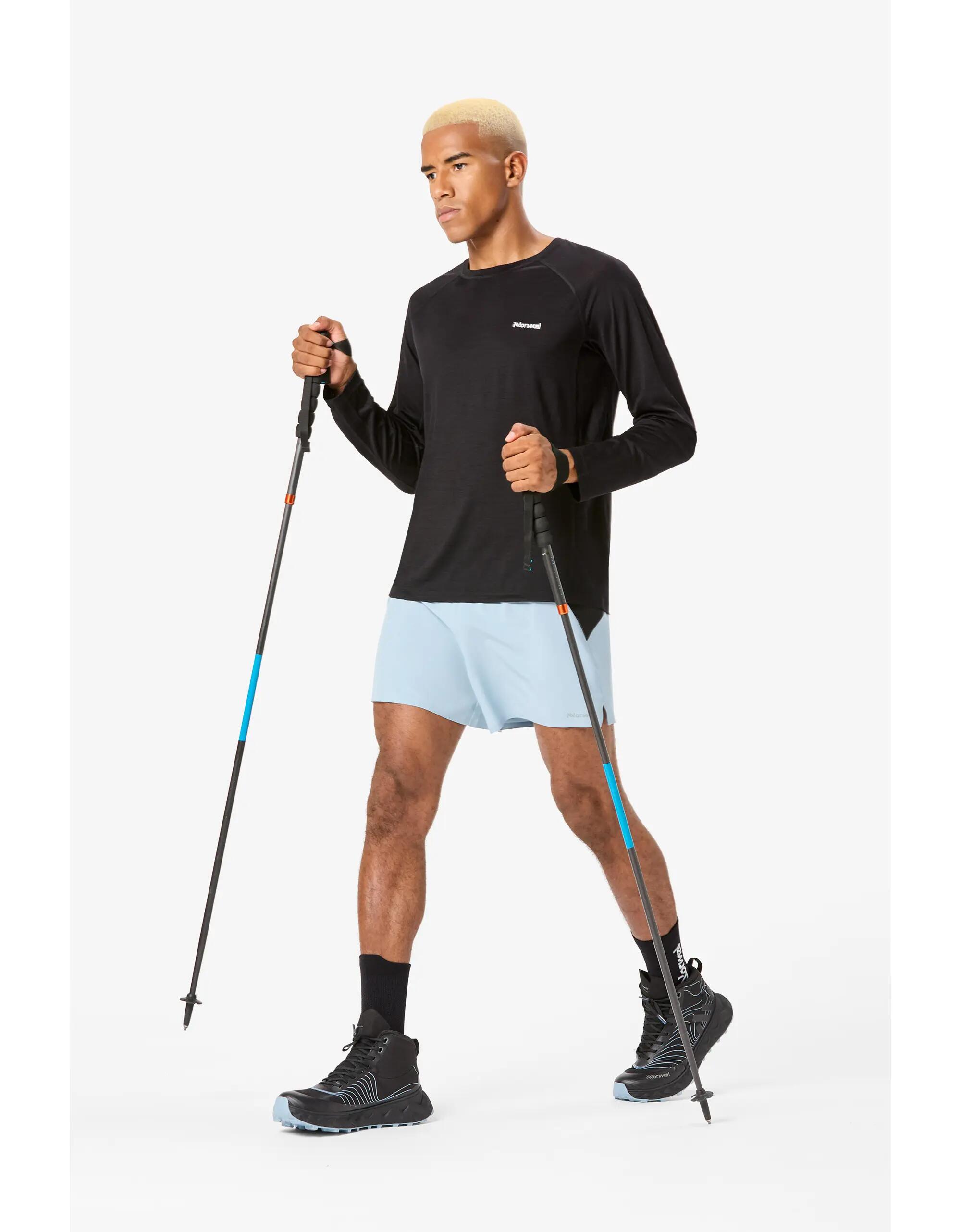 Vêtements T-shirt manches longues en laine mérinos de Trail Running Homme 2/4