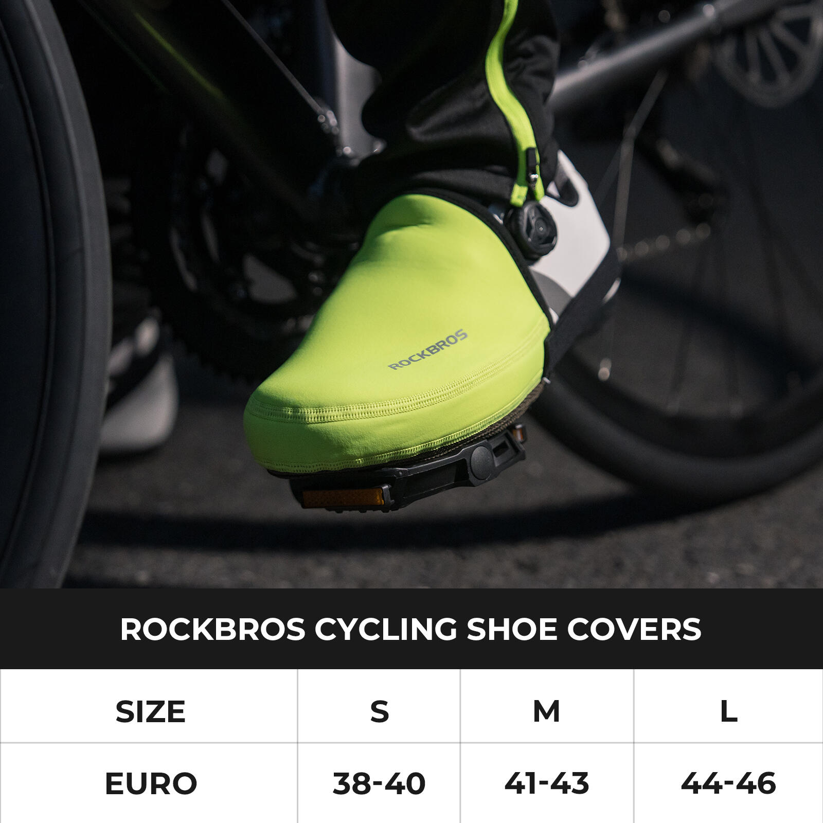 ROCKBROS Halb Winddichte Fahrrad-Schuhüberzüge 7/7
