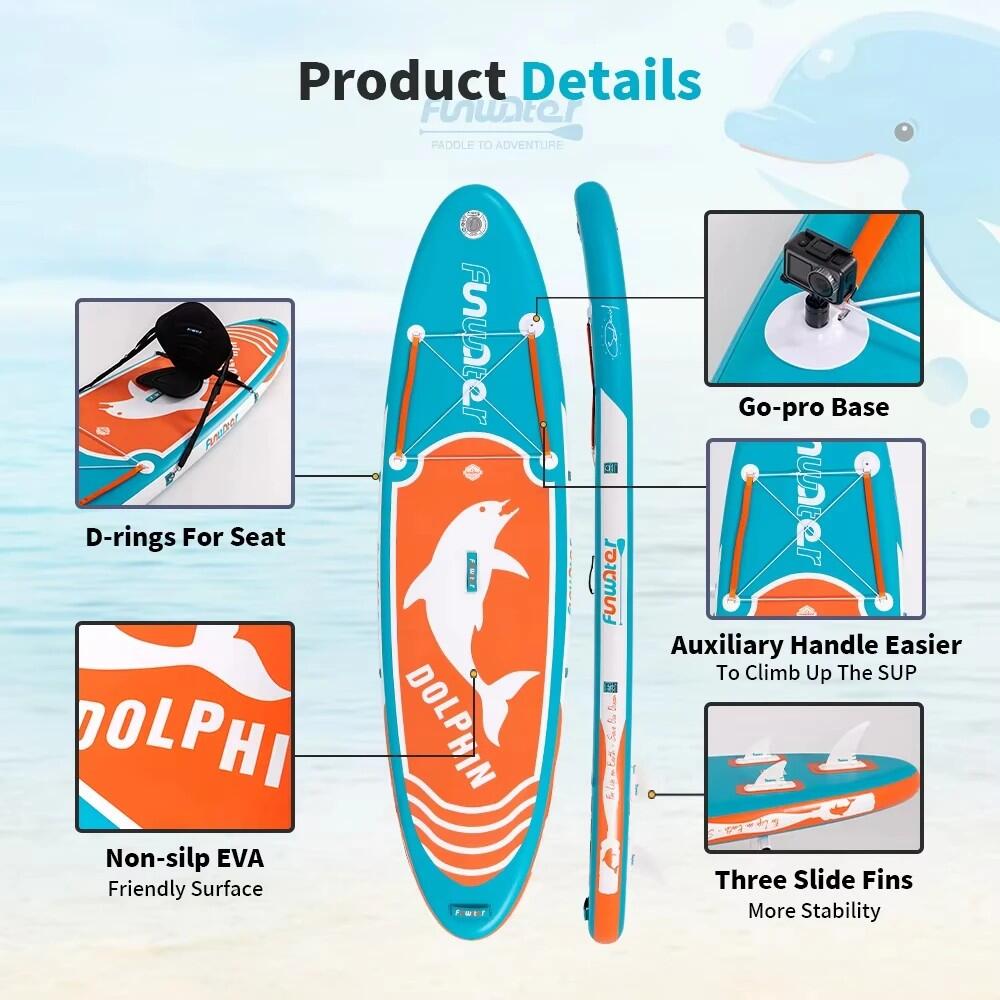 SUP Board Wide Stable Max 180kg 320x83x15cm SUPFW08C 6/7