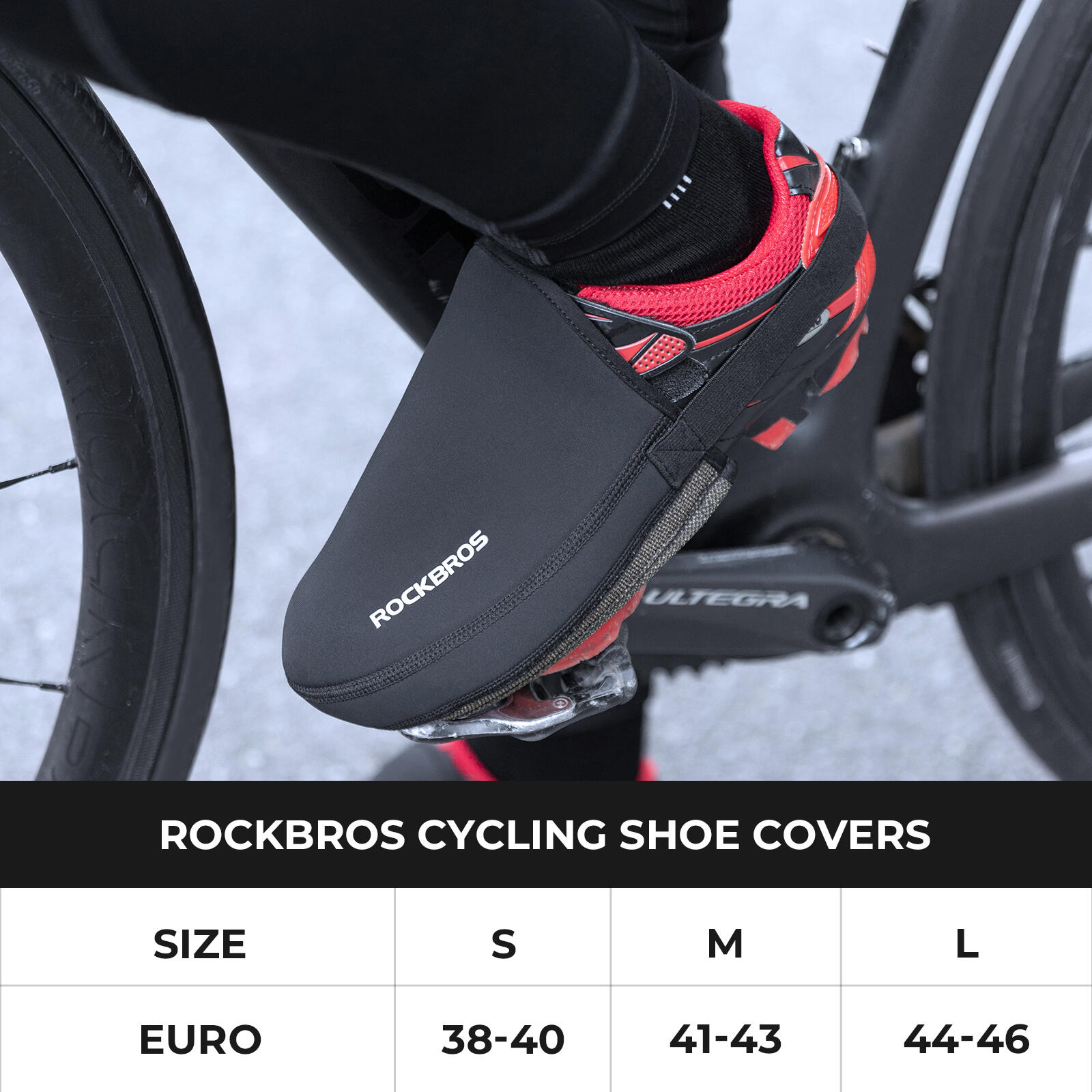 ROCKBROS Halb Winddichte Fahrrad-Schuhüberzüge 6/7
