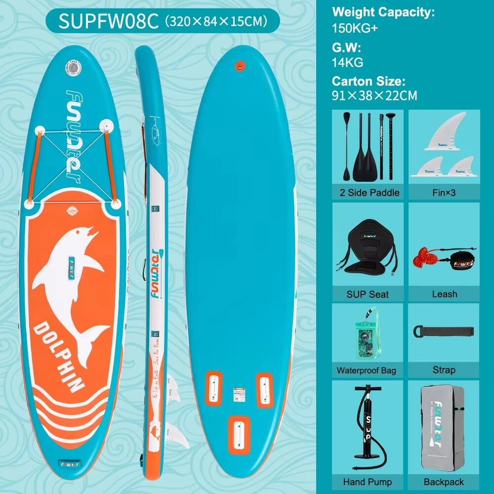 SUP Board Wide Stable Max 180kg 320x83x15cm SUPFW08C 5/7