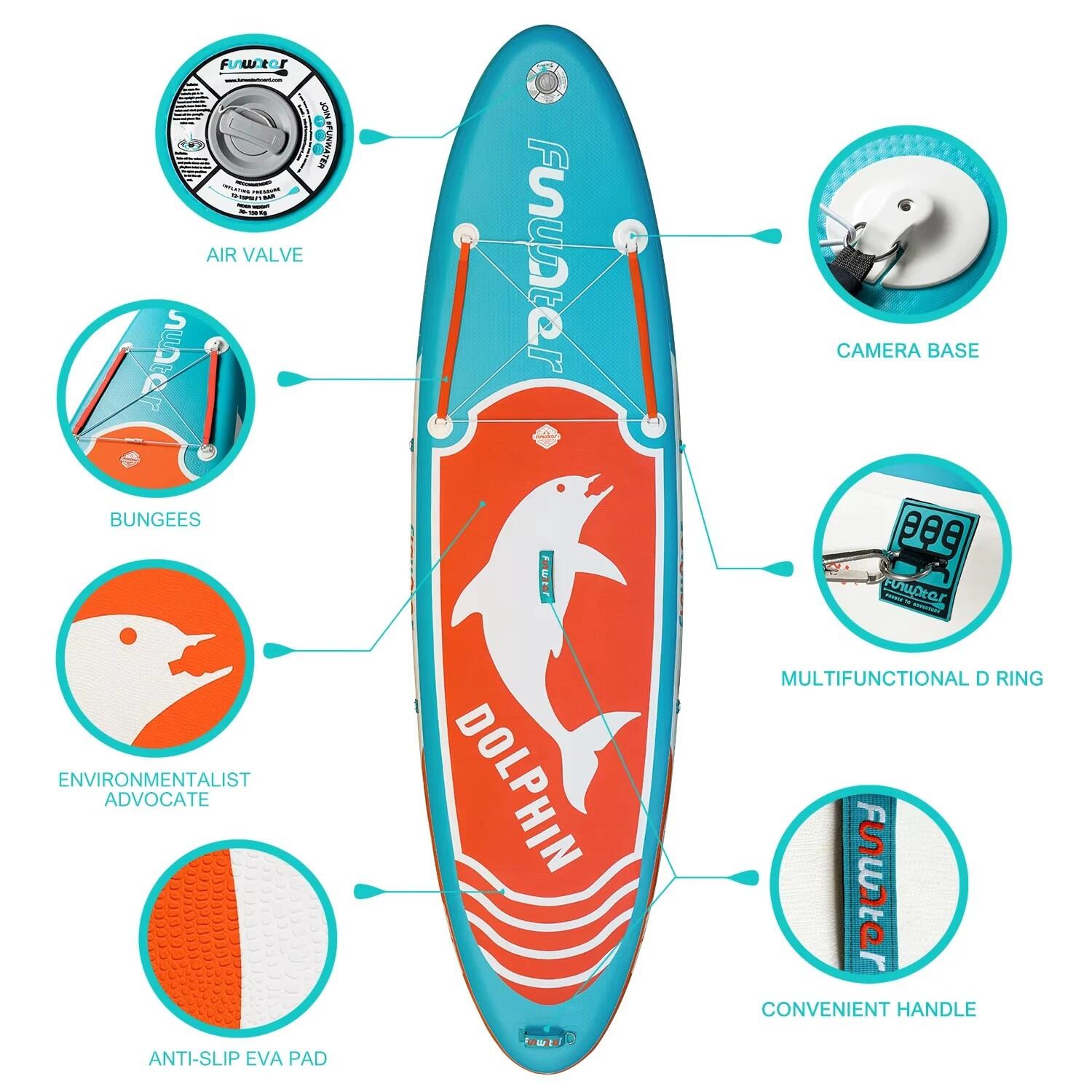 SUP Board Wide Stable Max 180kg 320x83x15cm SUPFW08C 4/7
